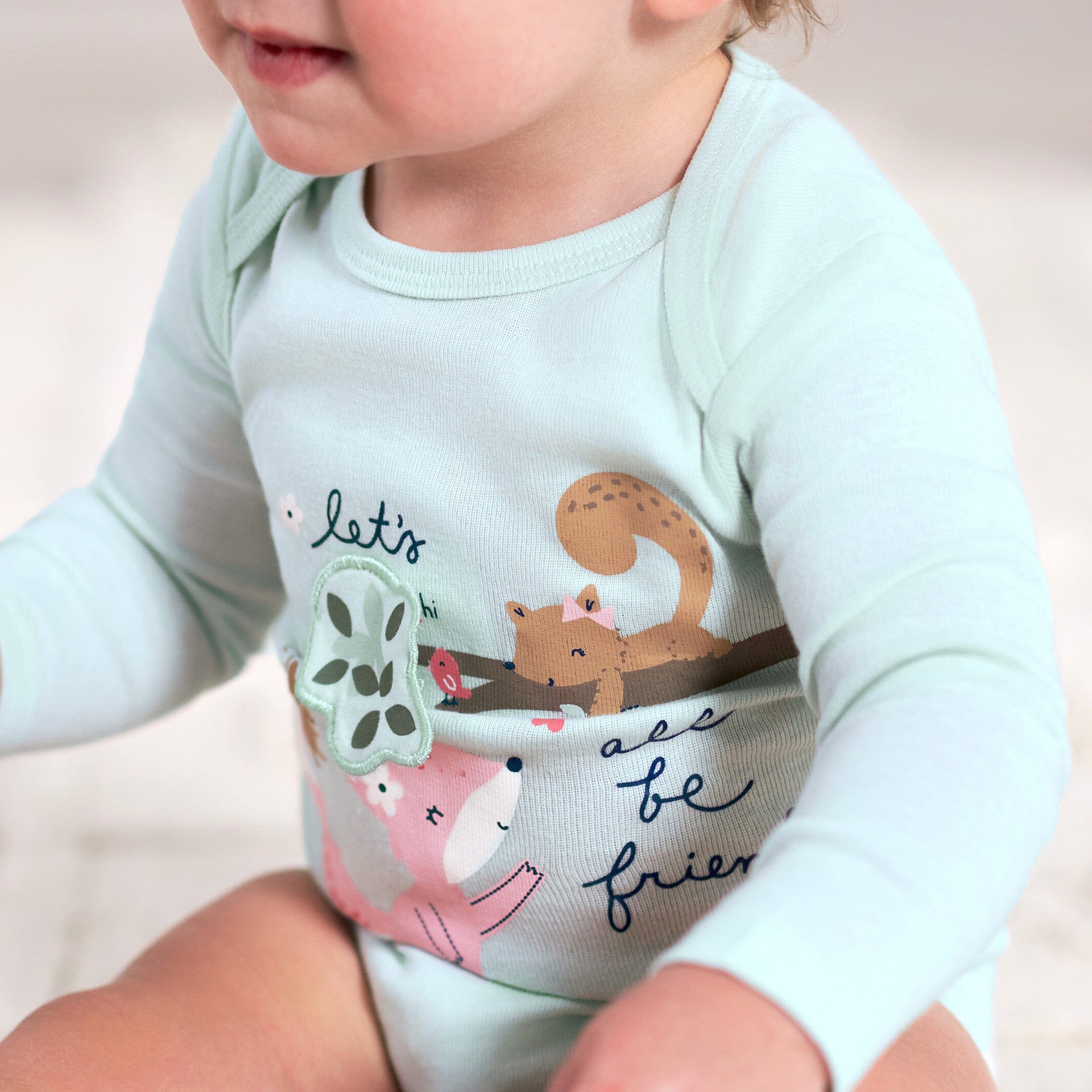 3-Pack Baby Girls Fox Long Sleeve Onesies Bodysuits