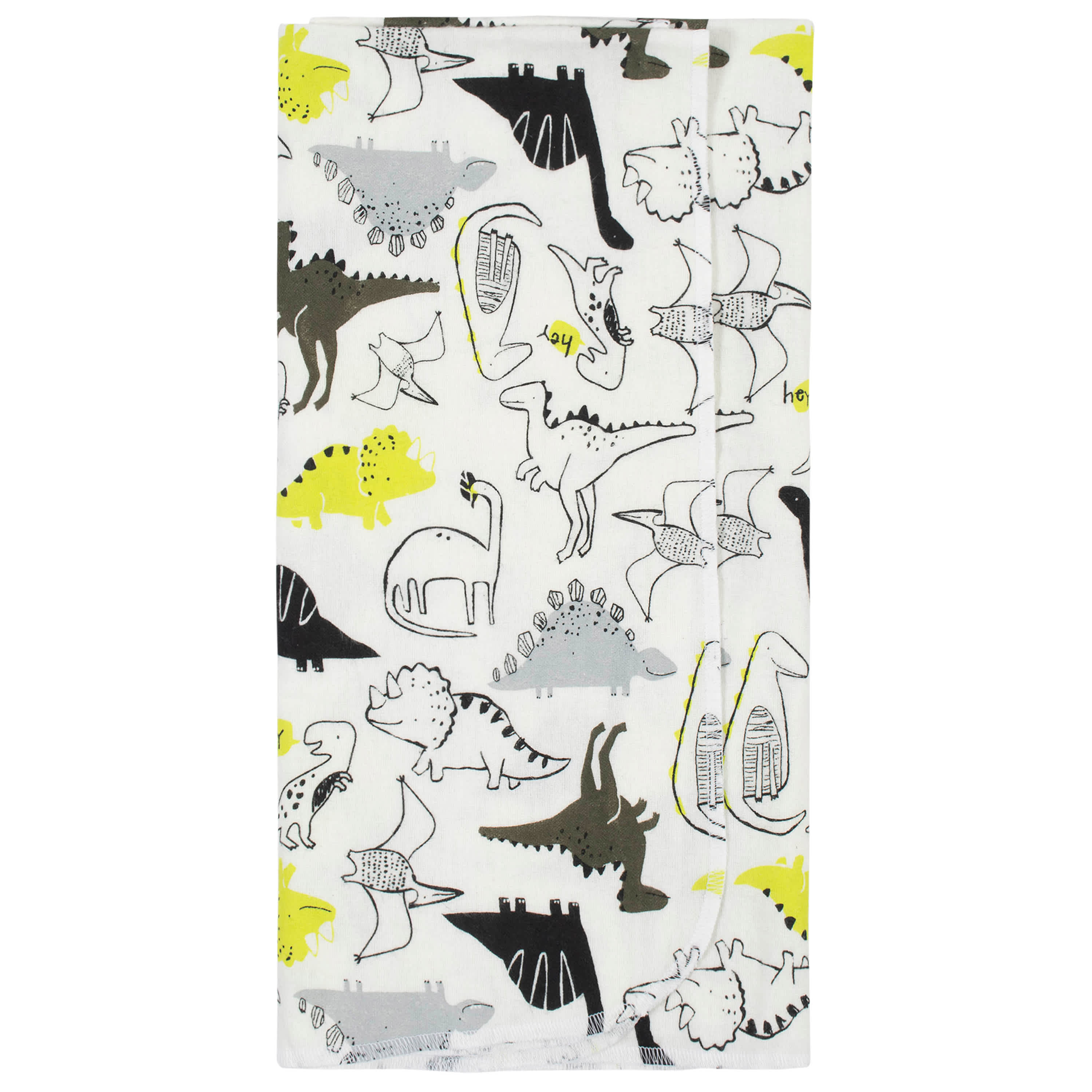 4-Pack Baby Boys Dinosaur Flannel Receiving Blankets