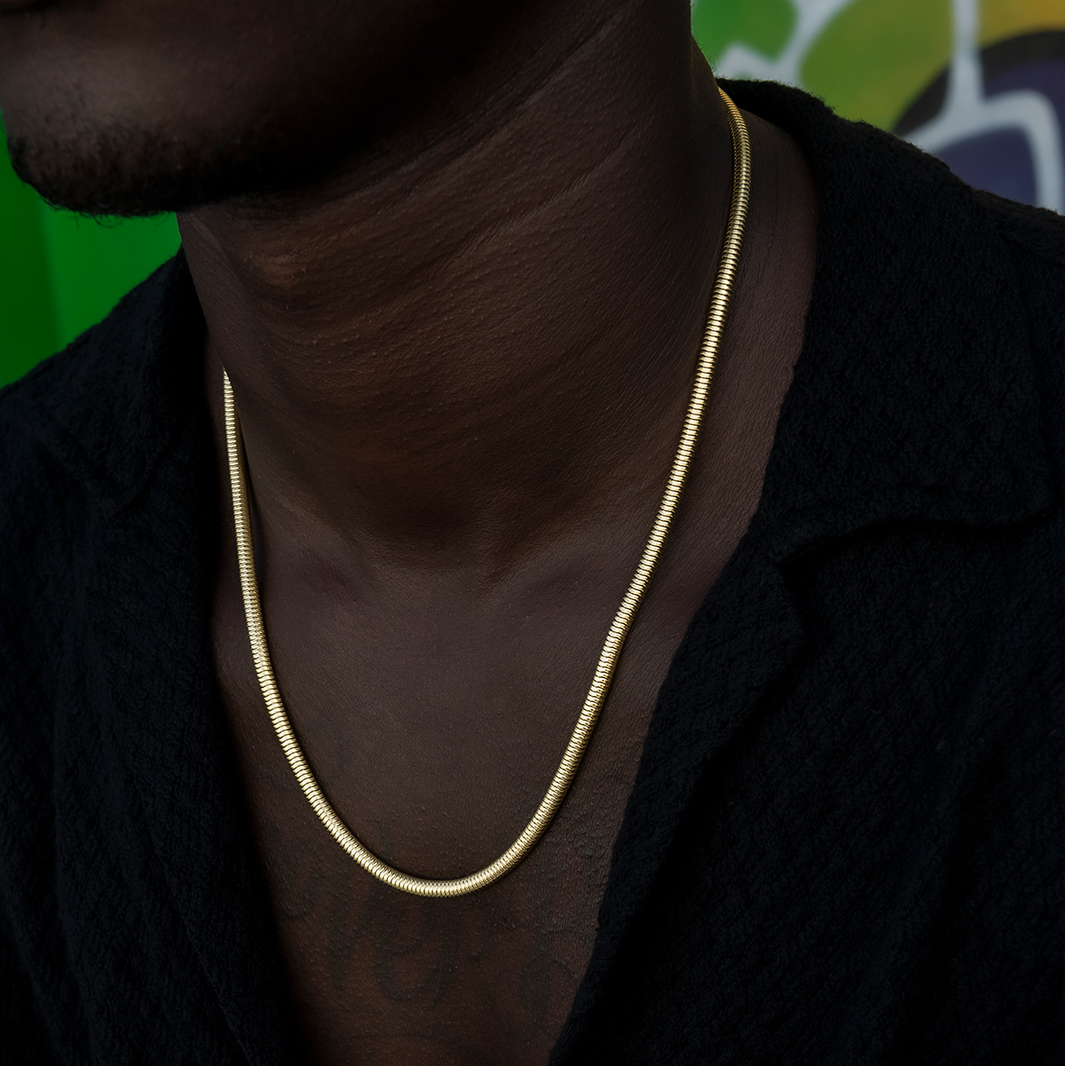 Snake Chain in Yellow Gold - 4mm