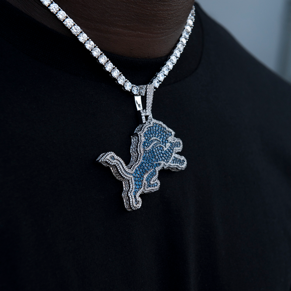 Detroit Lions Official NFL Large Logo Pendant