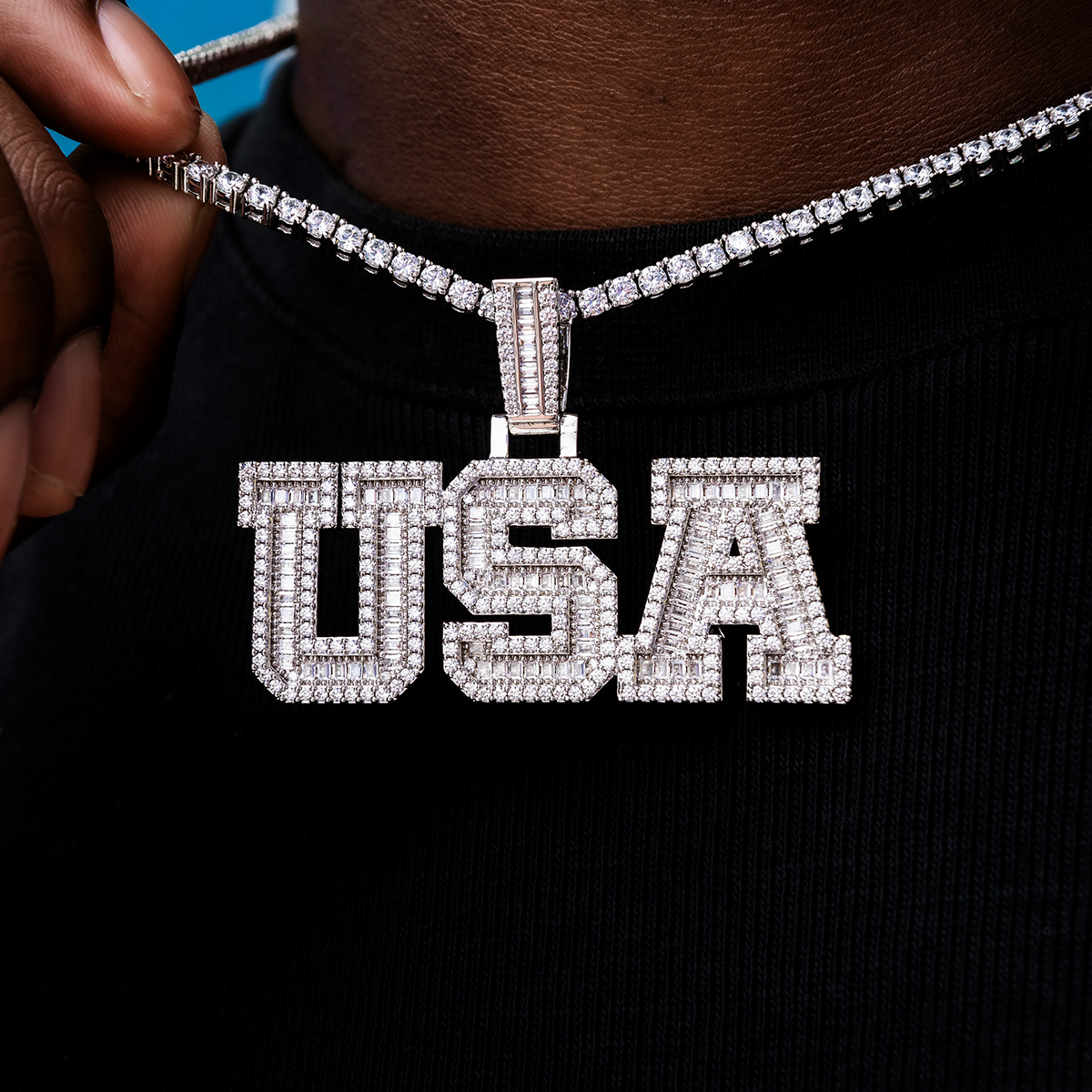 Iced USA Pendant