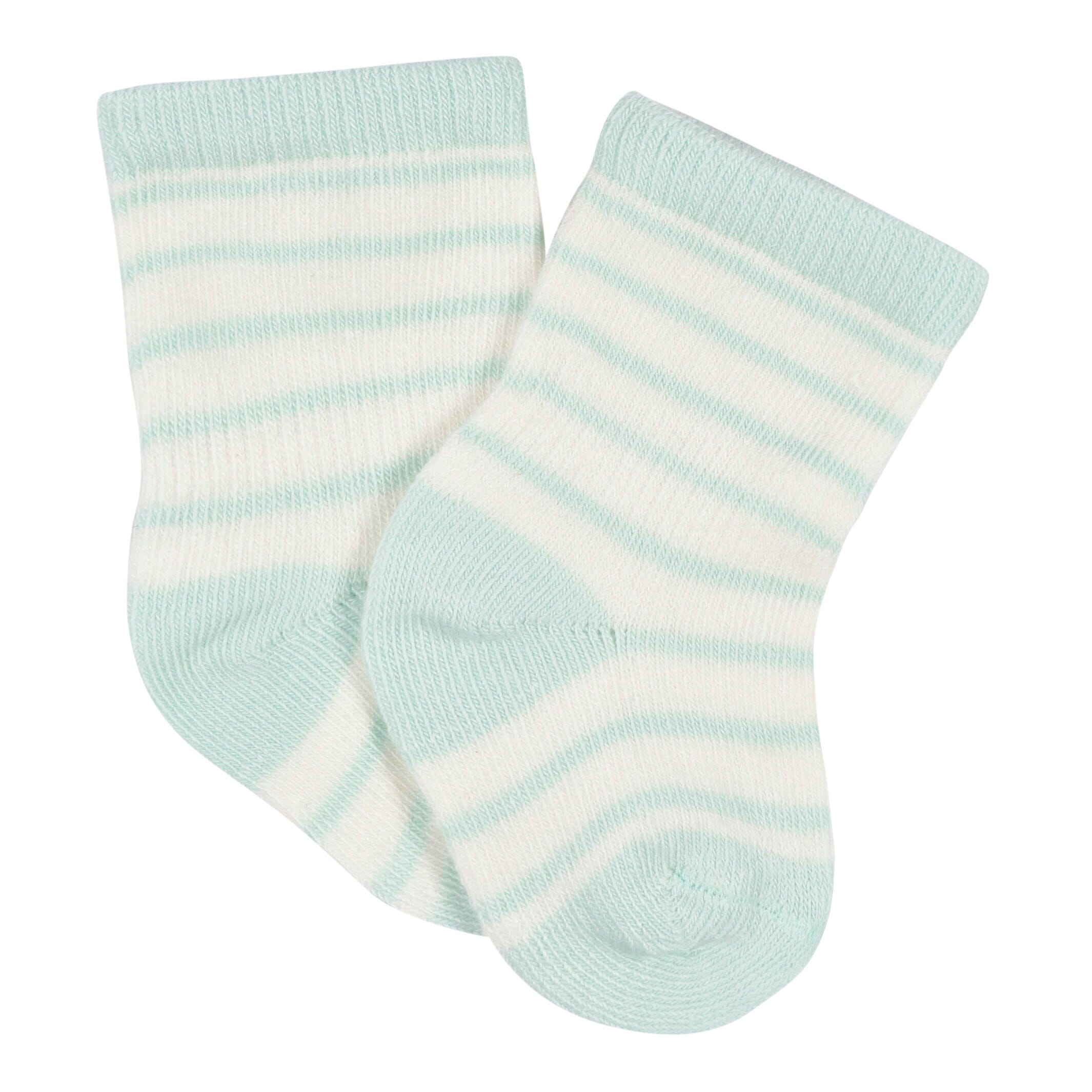 6-Pack Baby Girls Fox Wiggle Proof Socks