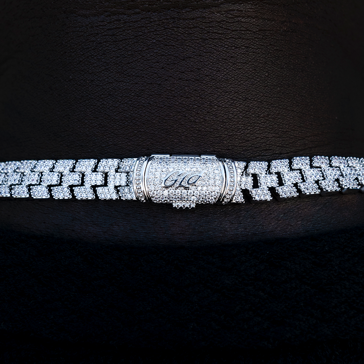 Diamond Spine Chain in White Gold