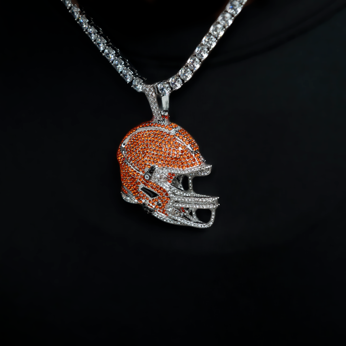 Official NFL 2025 Edition Cleveland Browns Helmet Pendant