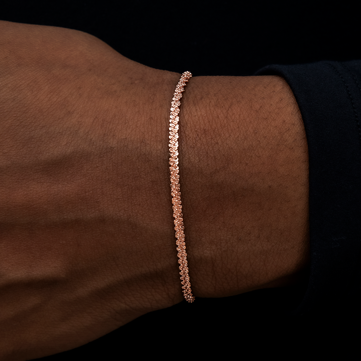 Popcorn Bracelet in Rose Gold- 2mm