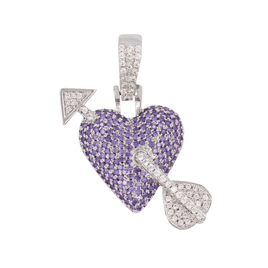 Heart and Cross Set in White Gold