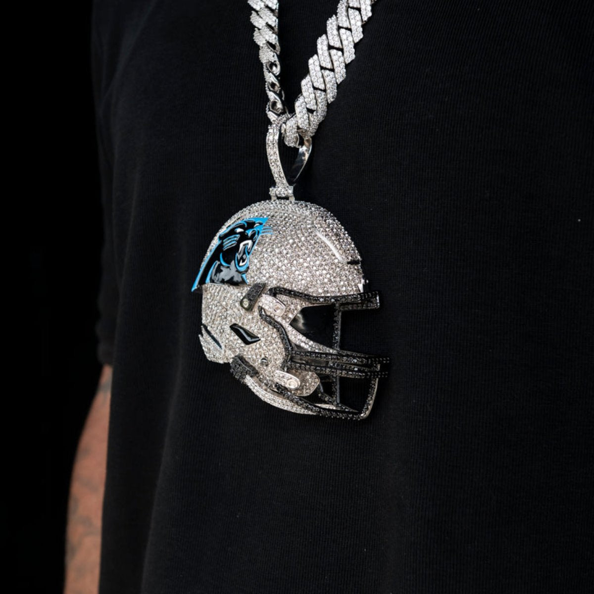 Giant Carolina Panthers Official NFL Helmet Pendant