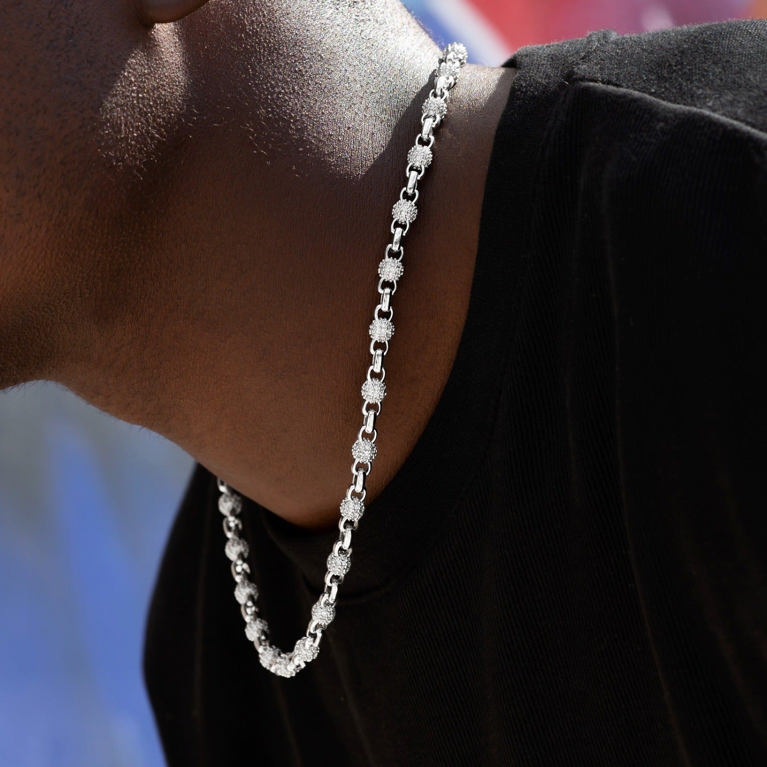 Iced Ball Box Link Chain + Bracelet Bundle