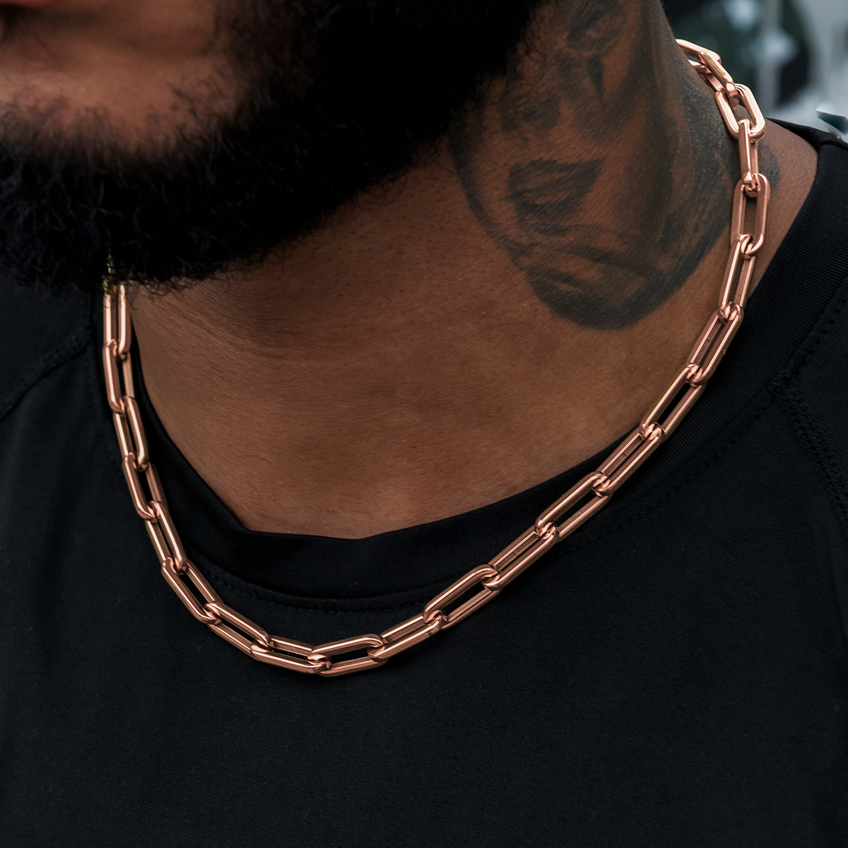 Paper Clip Chain in Rose Gold- 8mm