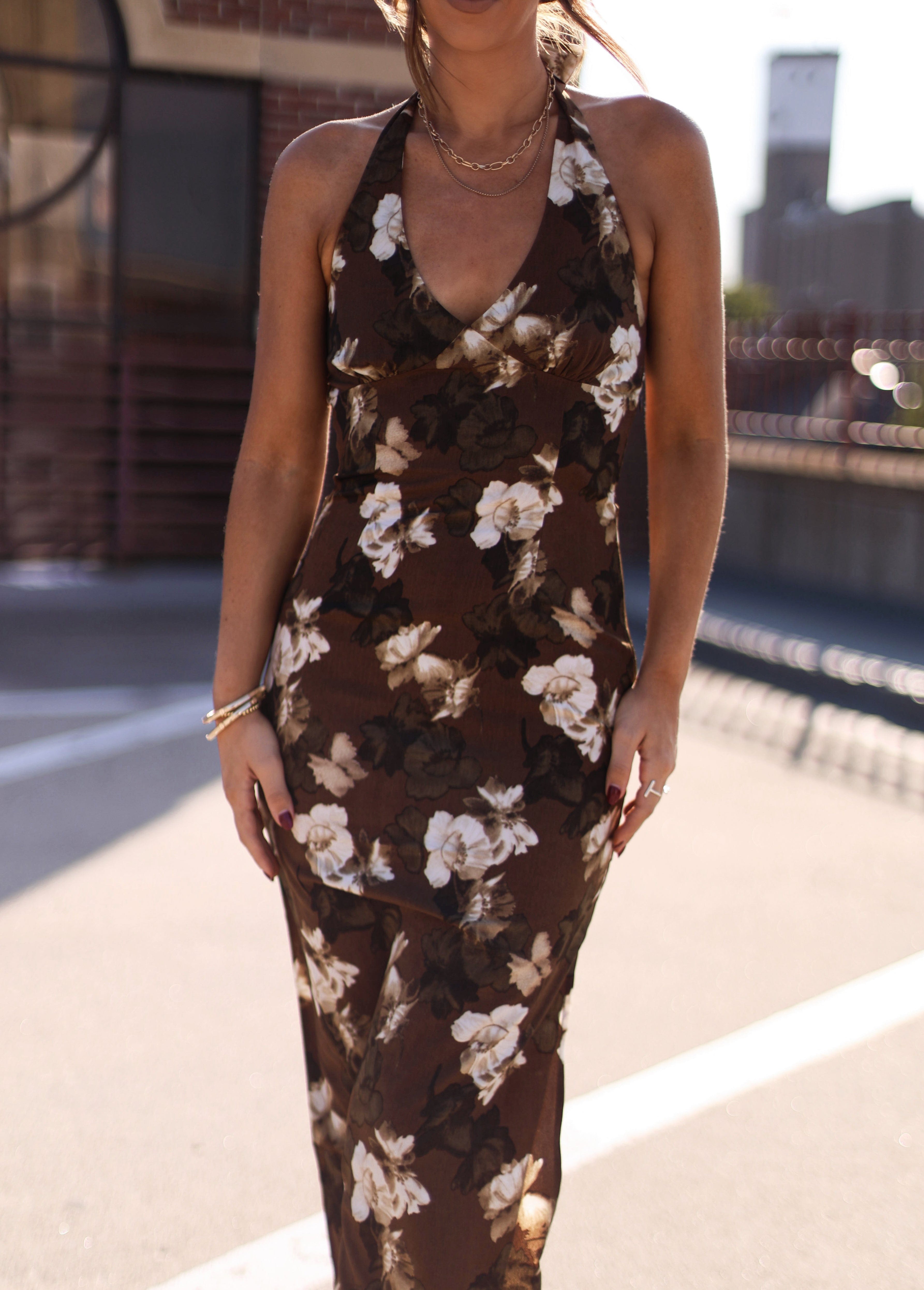 Falling Hues Floral Dress