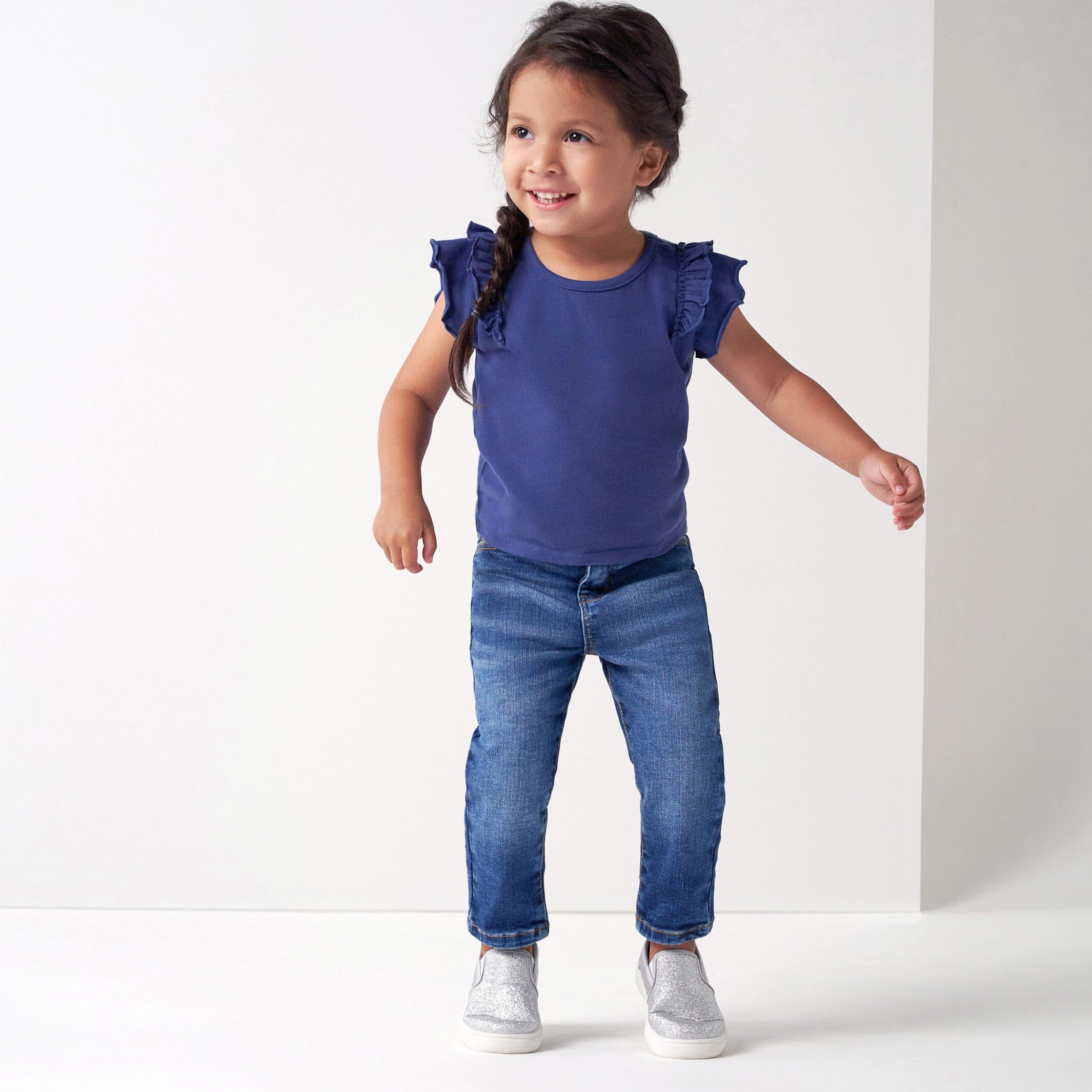 Infant and Toddler Neutral Blue Straight Fit Denim Jeans