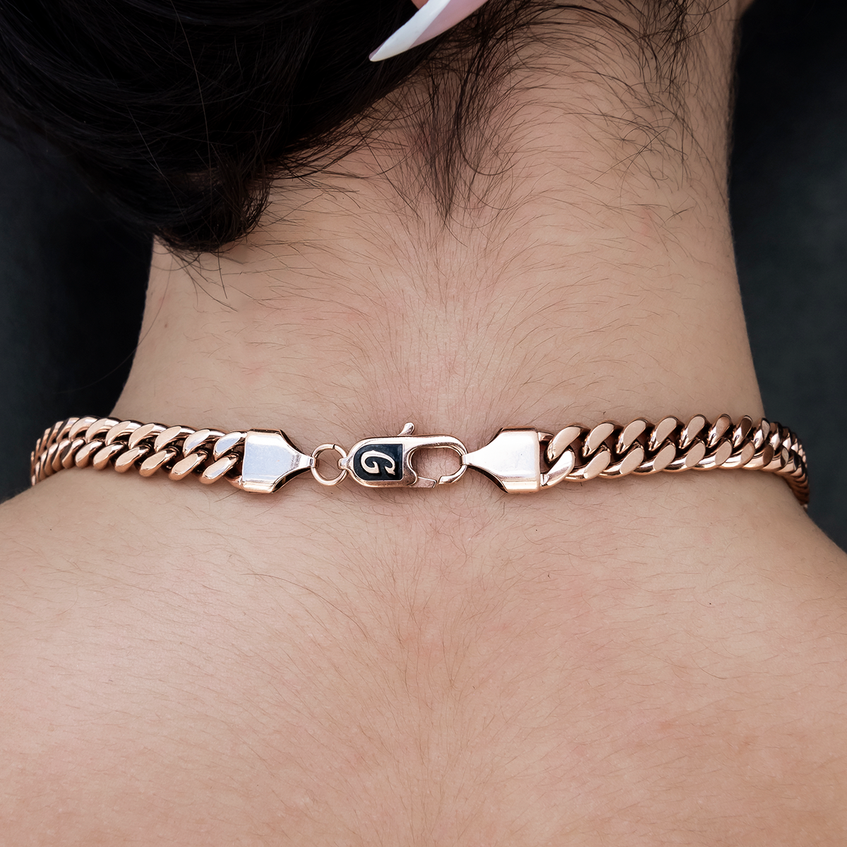 Miami Cuban Link Necklace in Rose Gold- 8mm