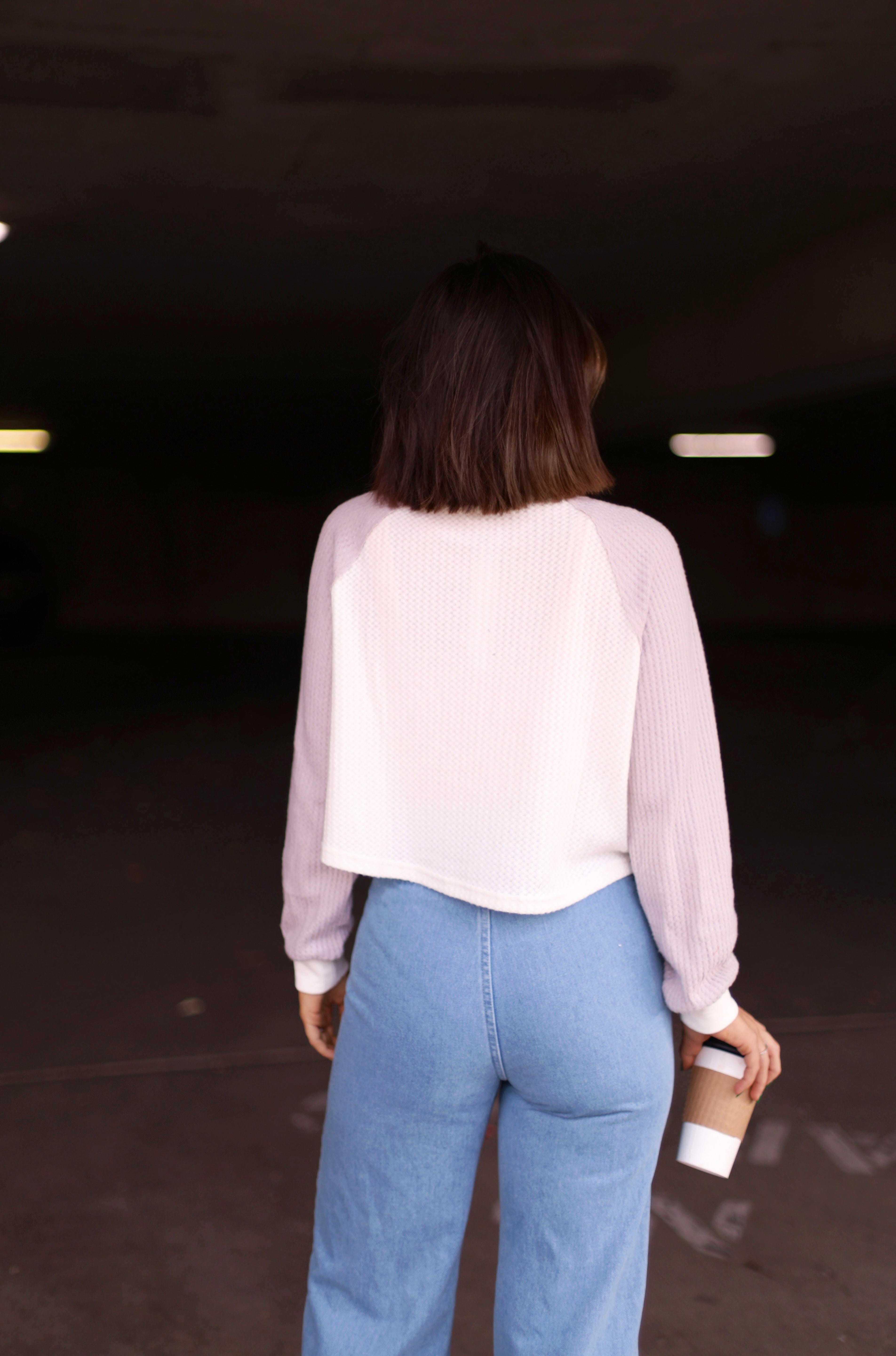 Grey Color Block Henley Top