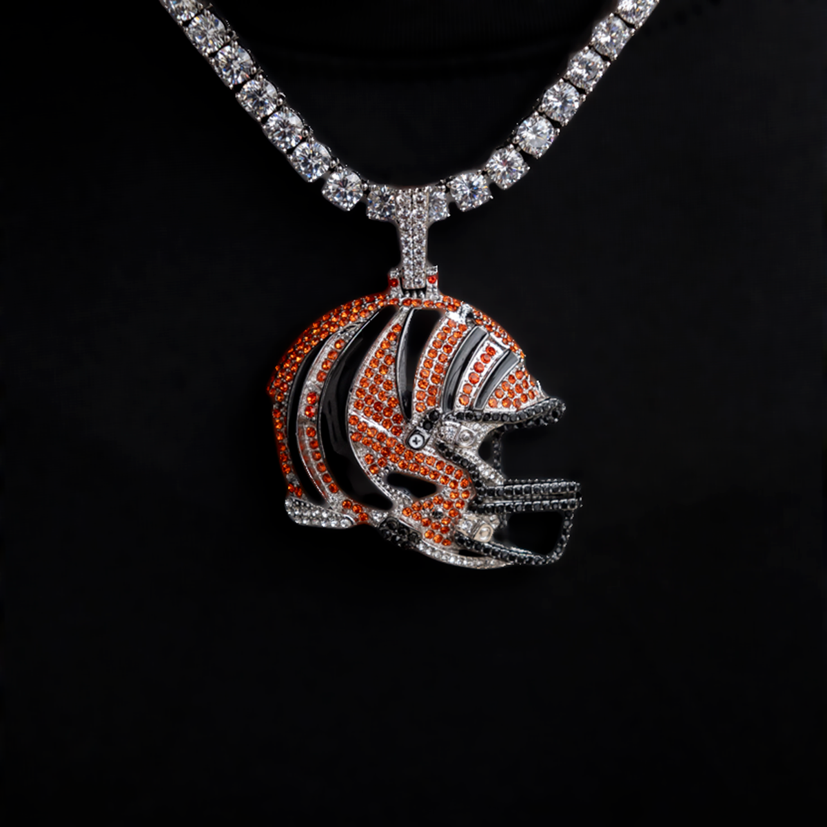 Official NFL 2025 Edition Cincinnati Bengals Helmet Pendant