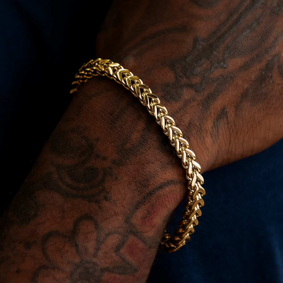 Franco Bracelet in Yellow Gold- 6mm