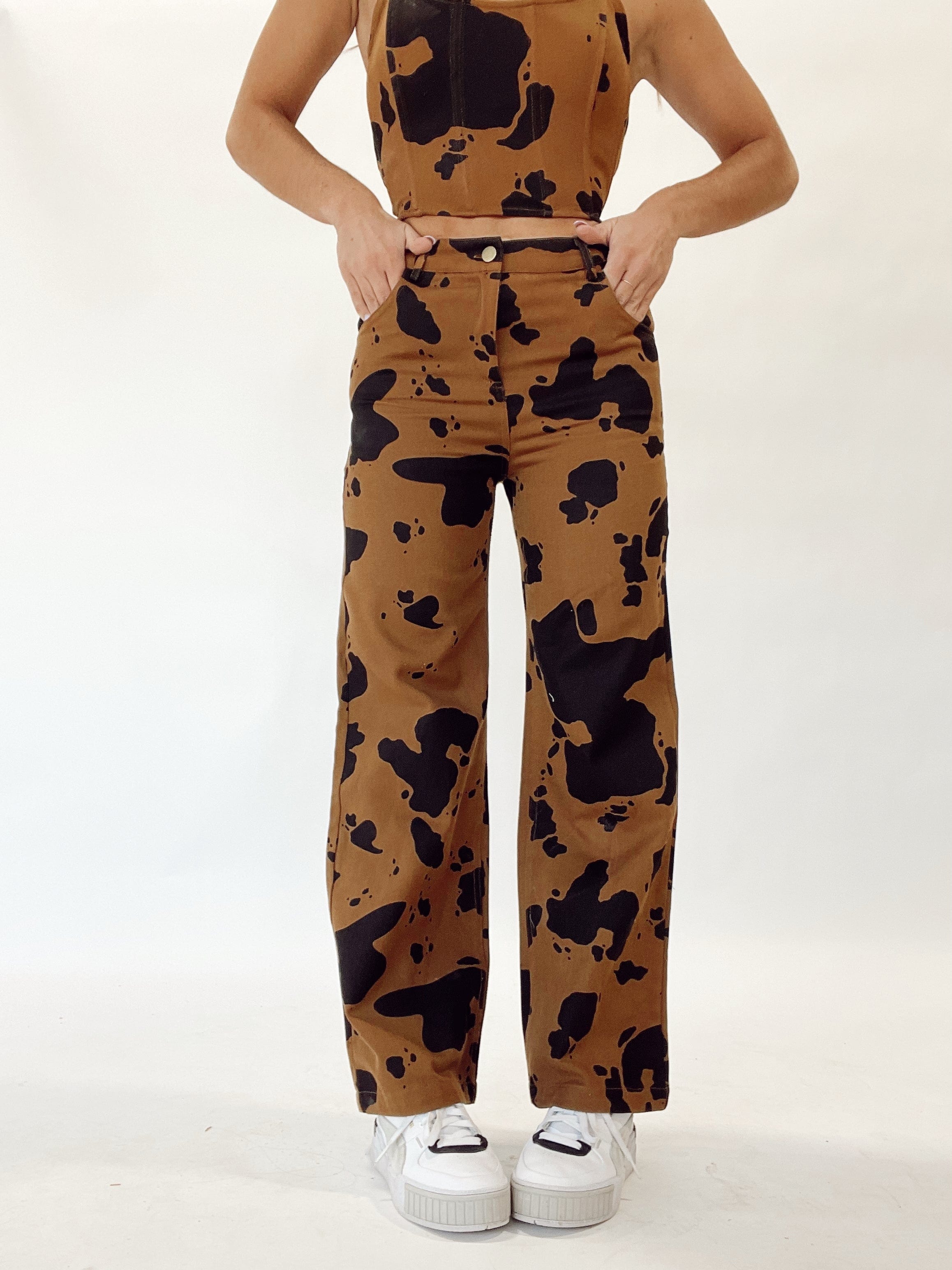 Step Into This Cow Print Pants