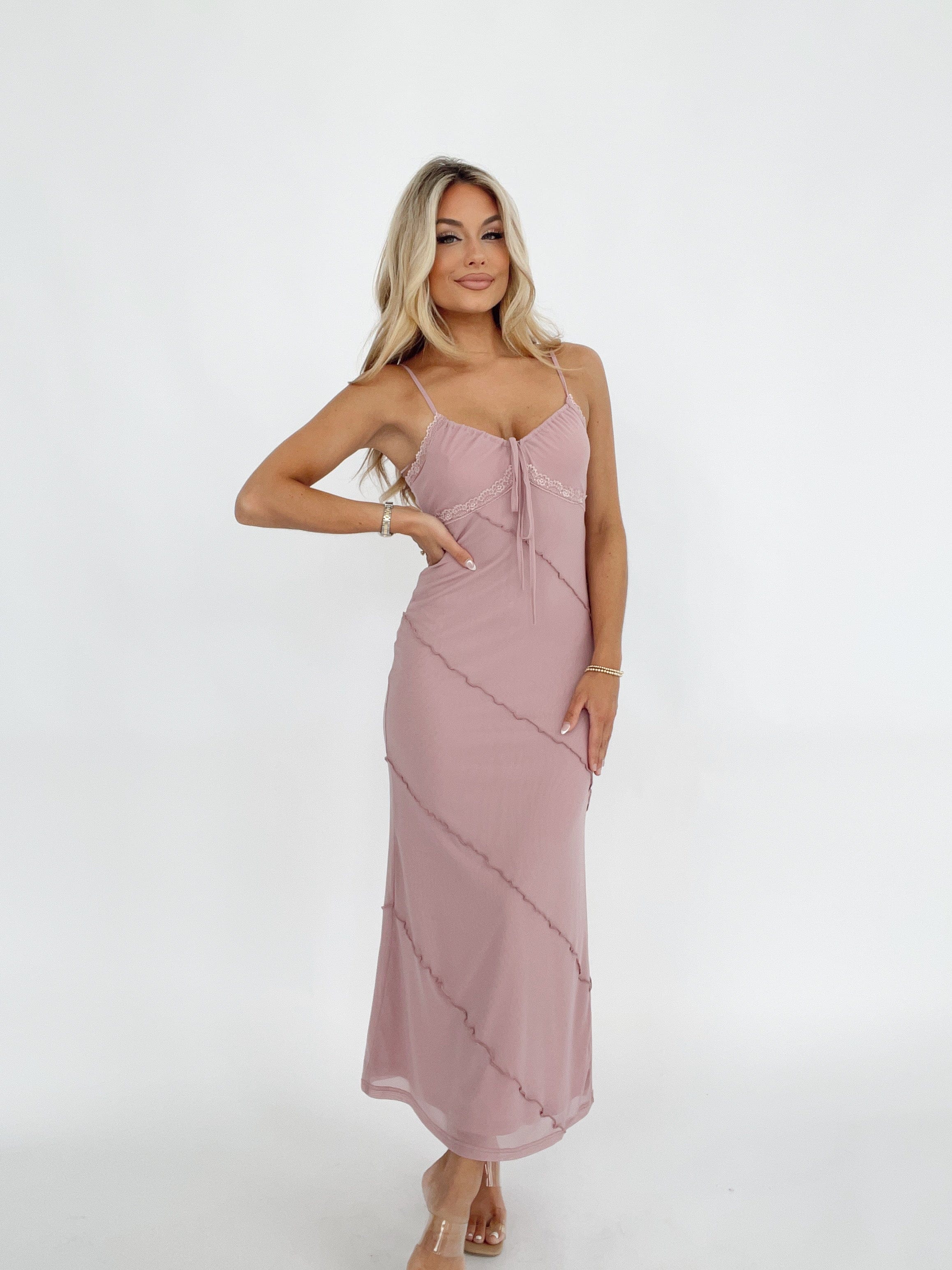 Lily Mesh Midi Dress