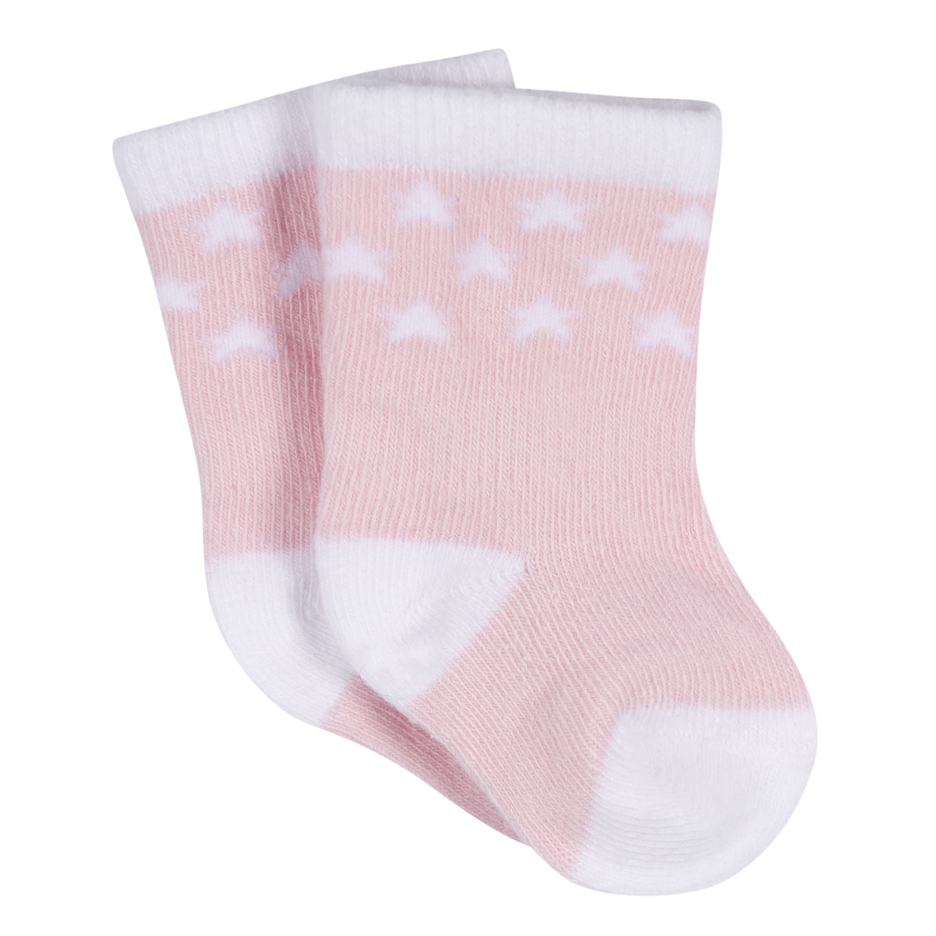 3-Pack Baby Girls Stars Jersey Crew Socks