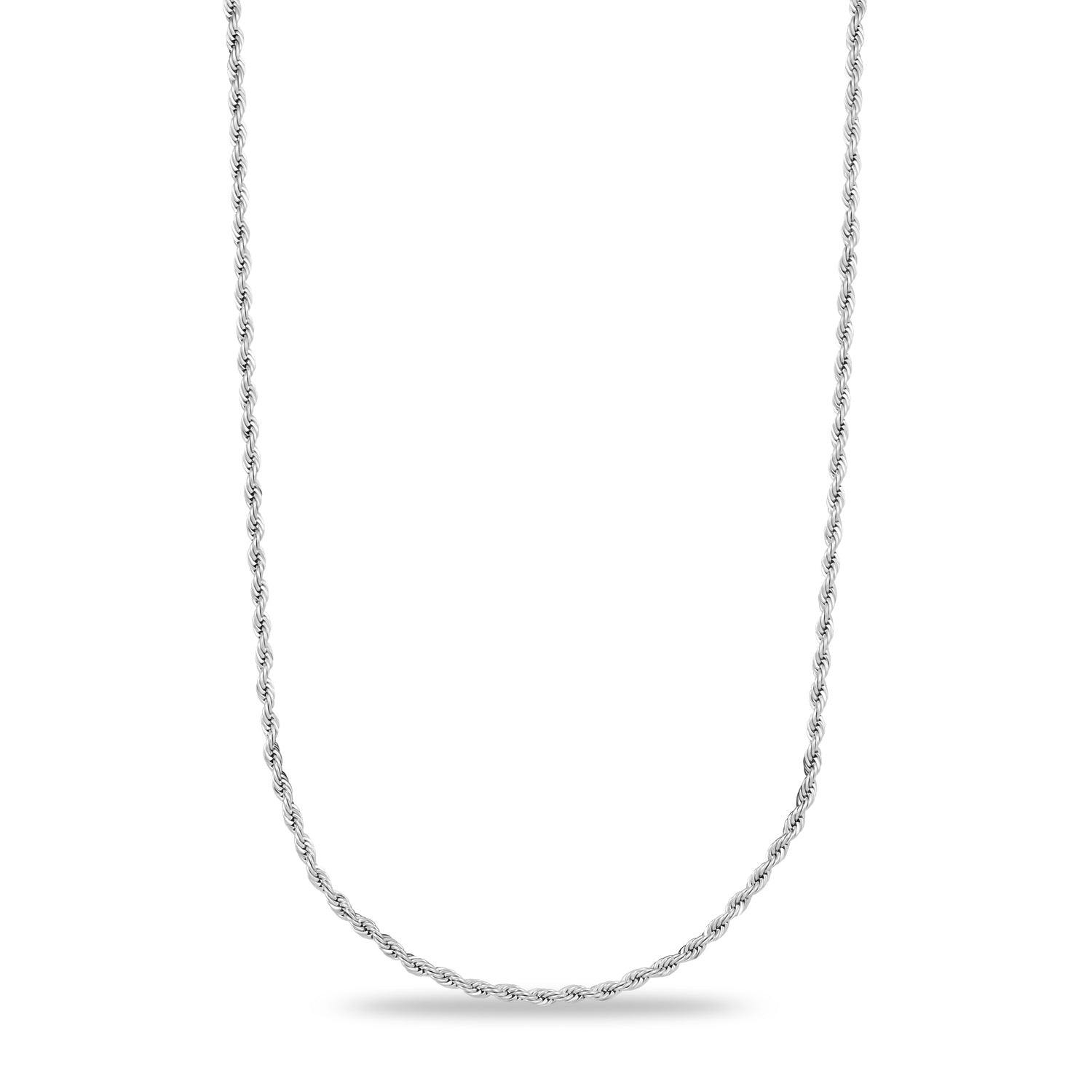 Youth Rope Chain in White Gold - 2mm