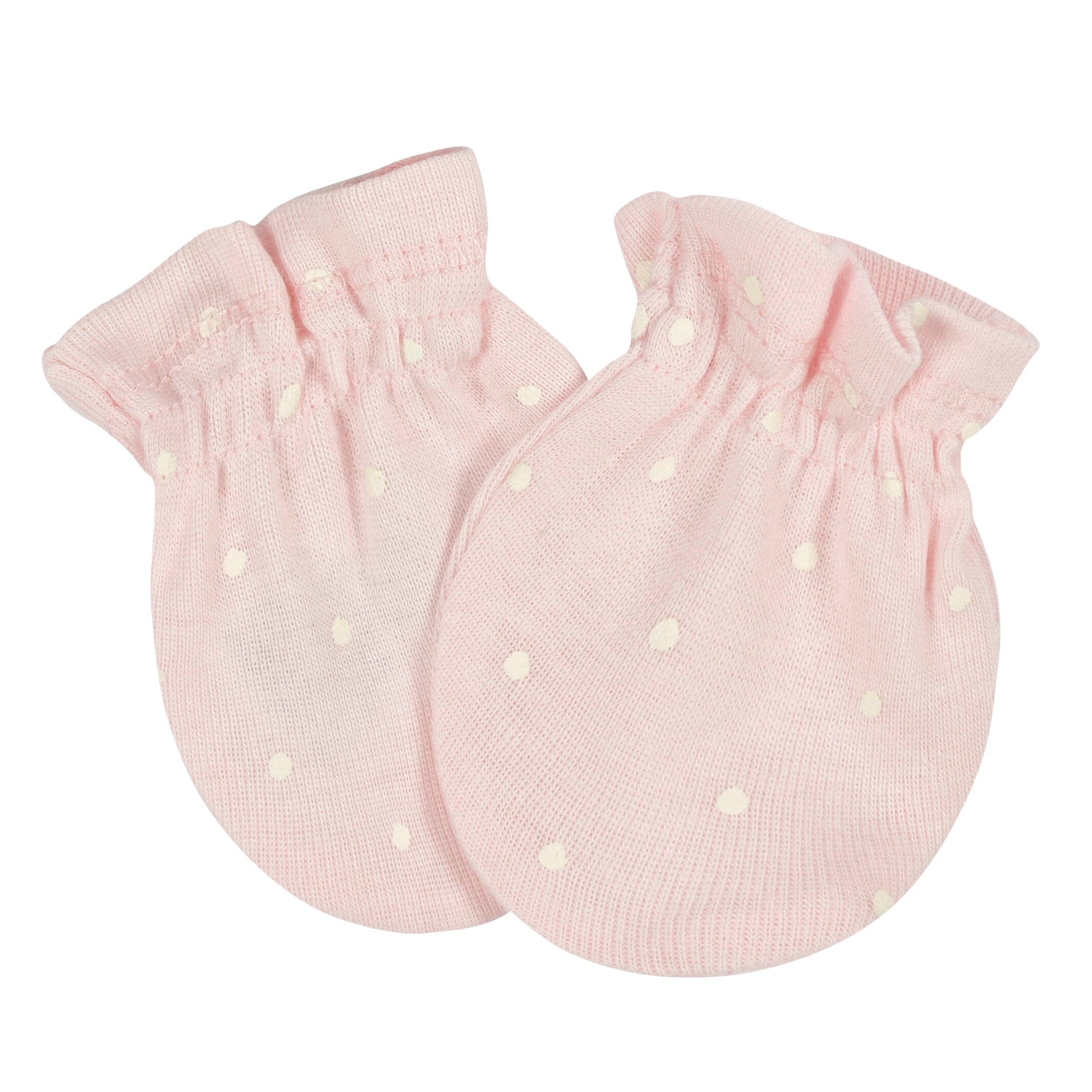 3-Pack Baby Girls Floral No Scratch Mittens