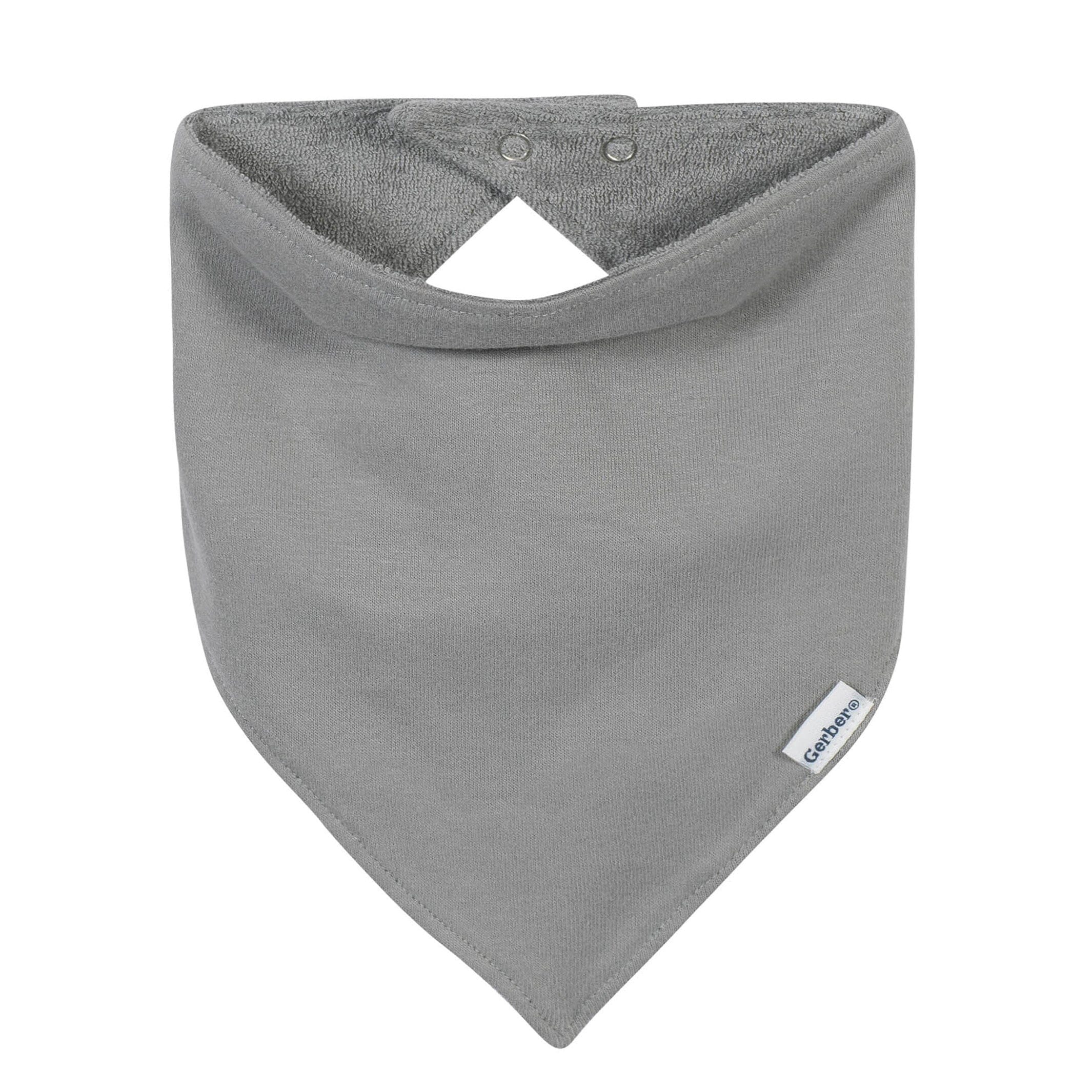 Baby Boys Gray Organic Bandana Bib