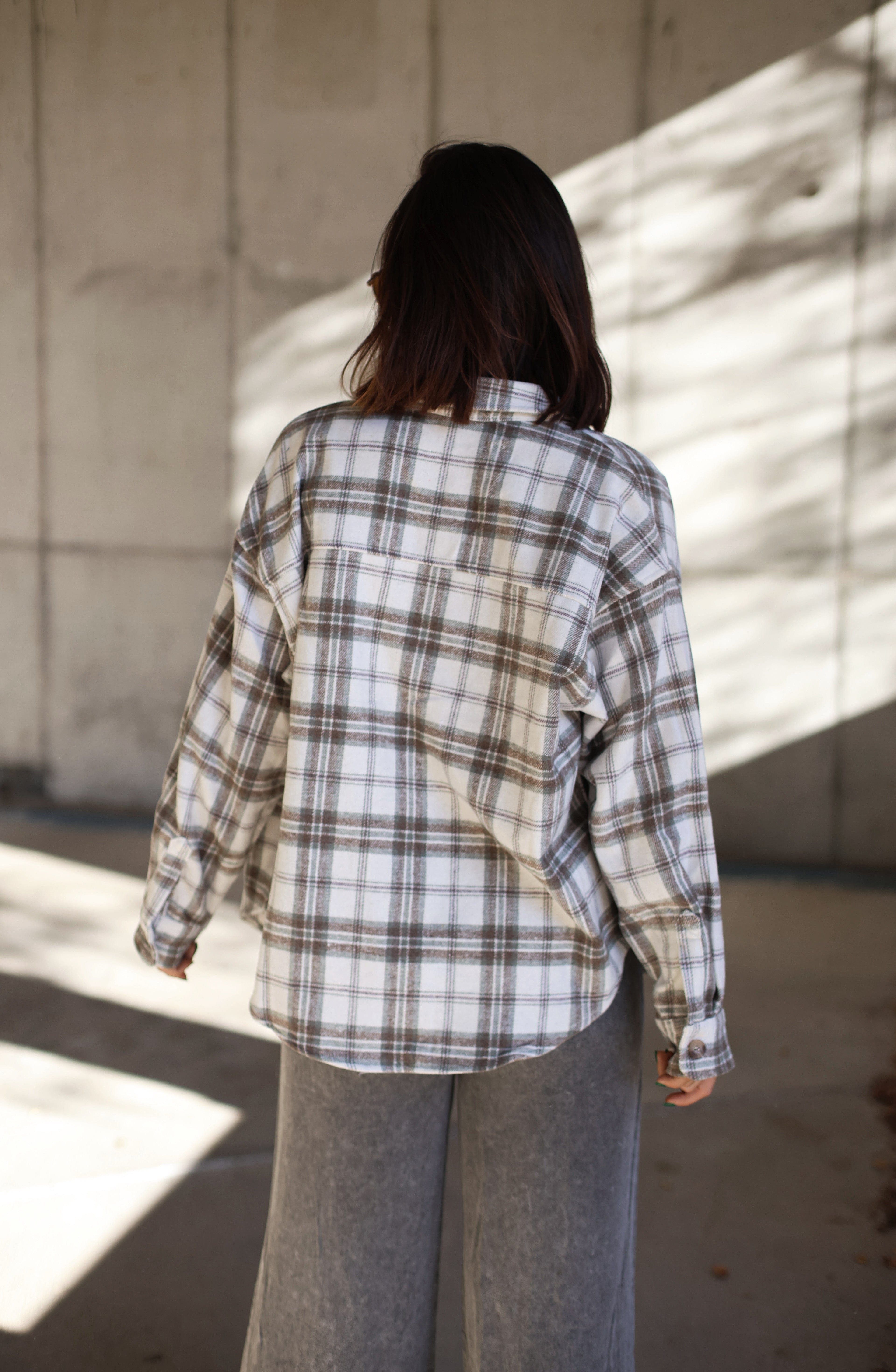 Backroads Bonfire Plaid Top