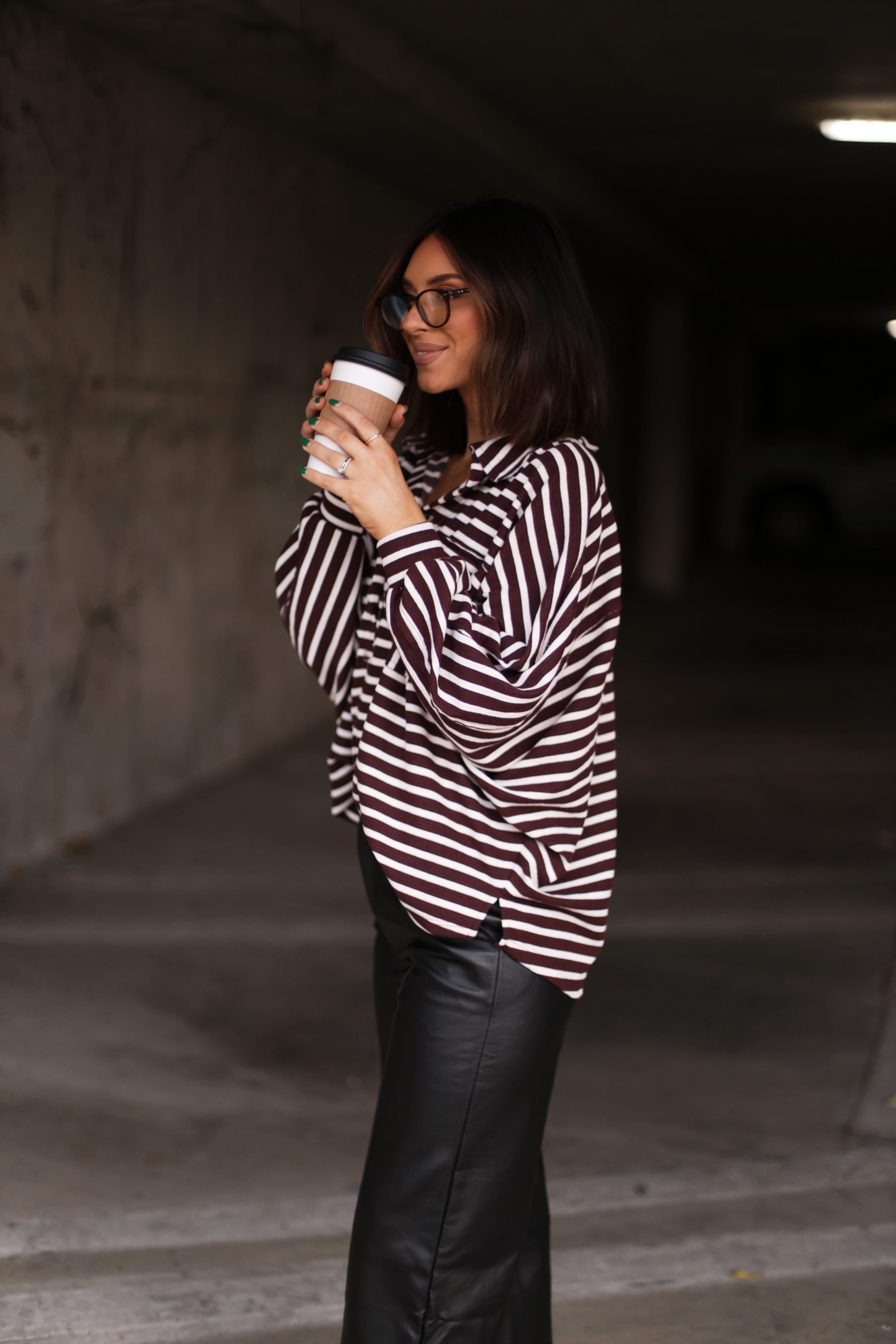 Autumn Ease Striped Top