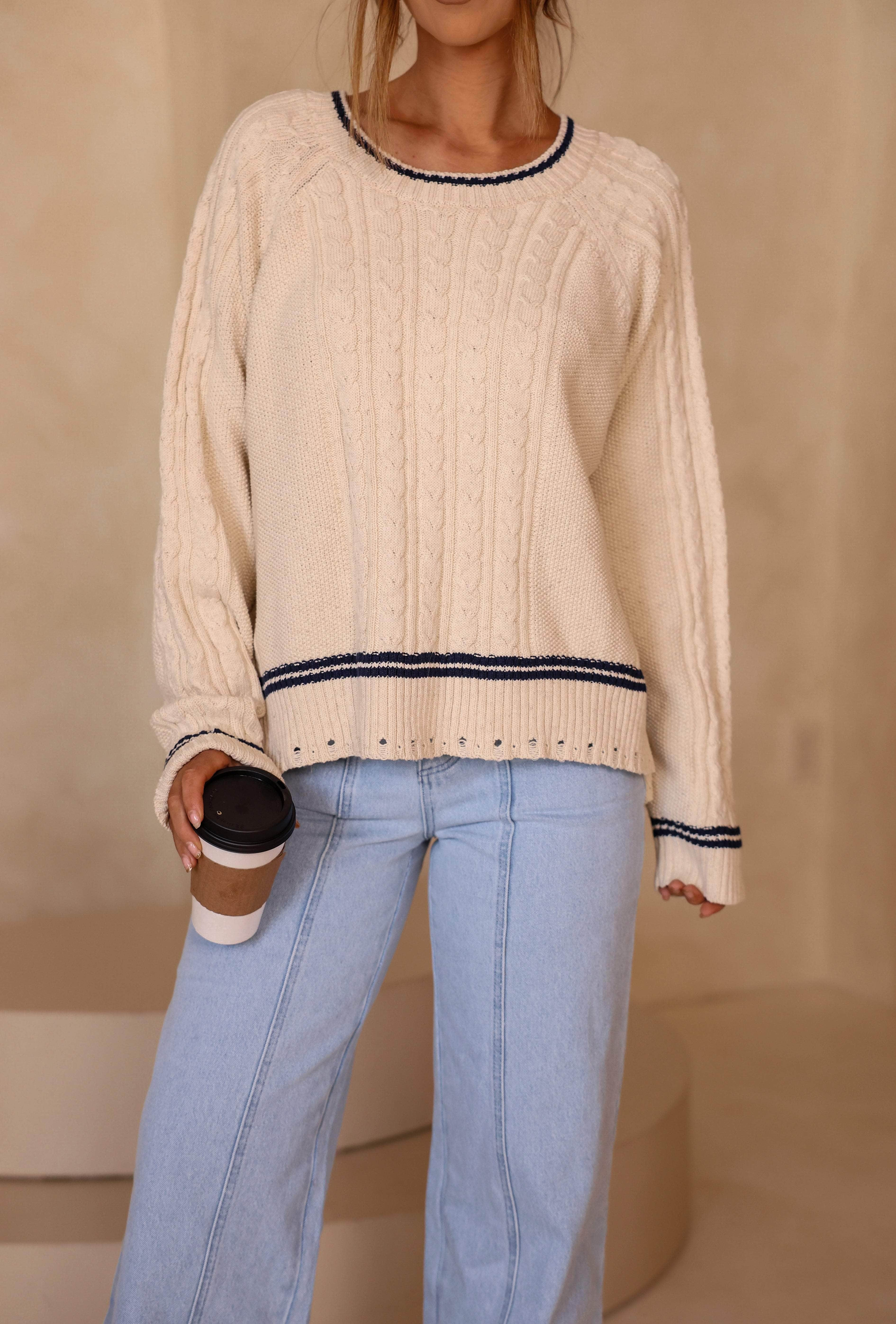 Cable Knit Casual Sweater