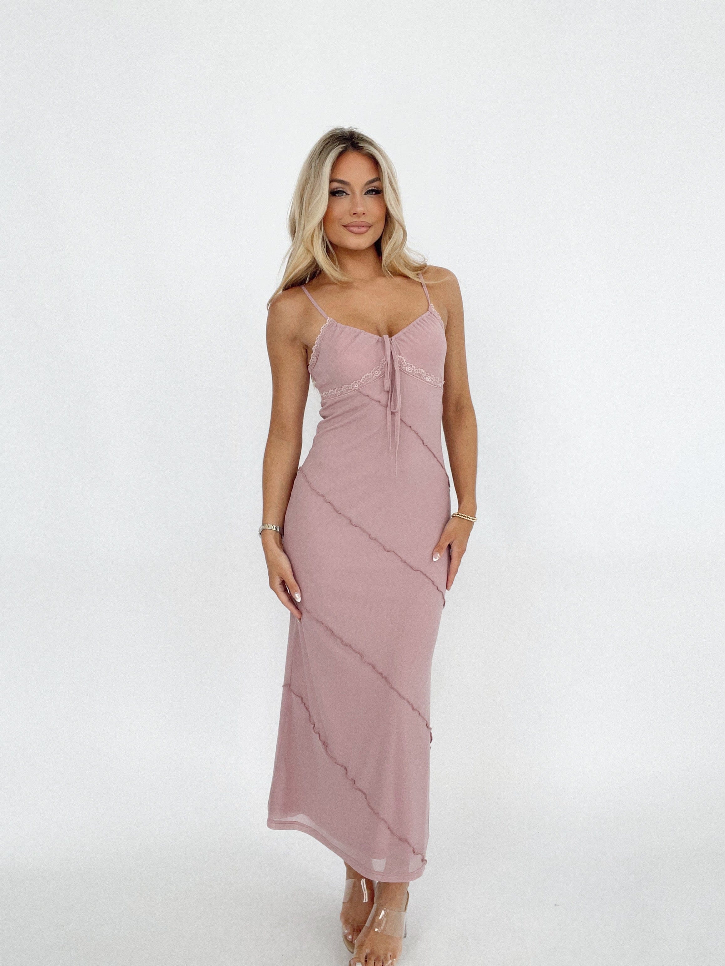 Lily Mesh Midi Dress