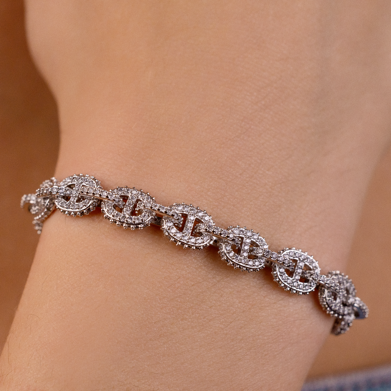 Micro Valentina Bracelet in White Gold