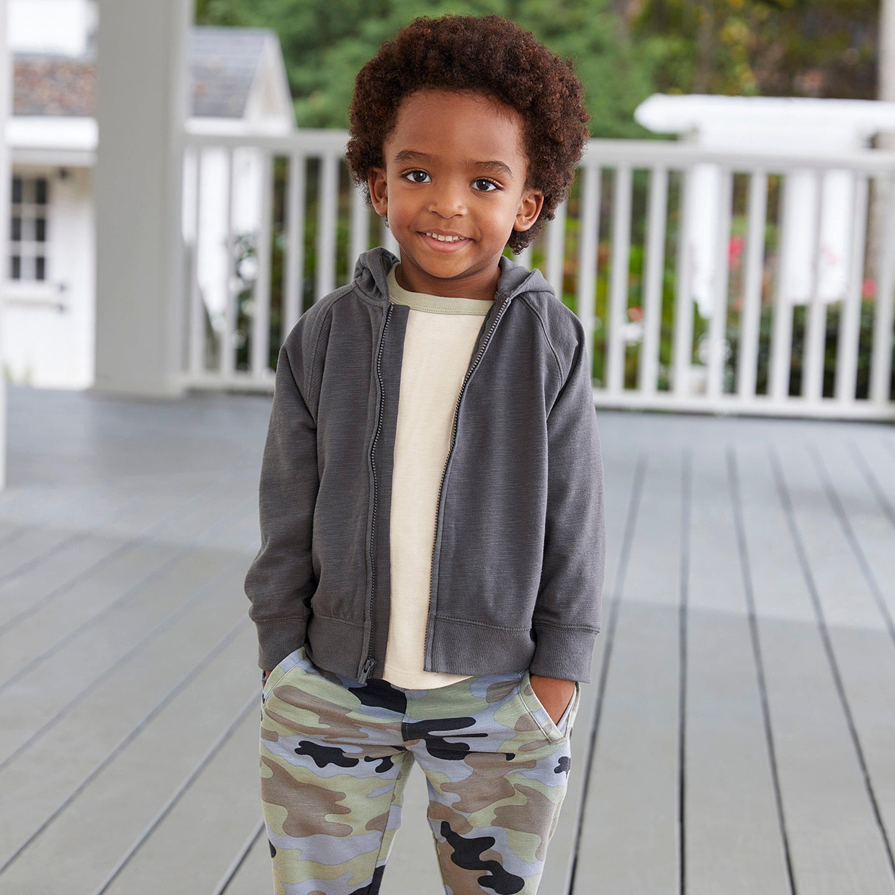 Infant & Toddler Boys Charcoal Hoodie