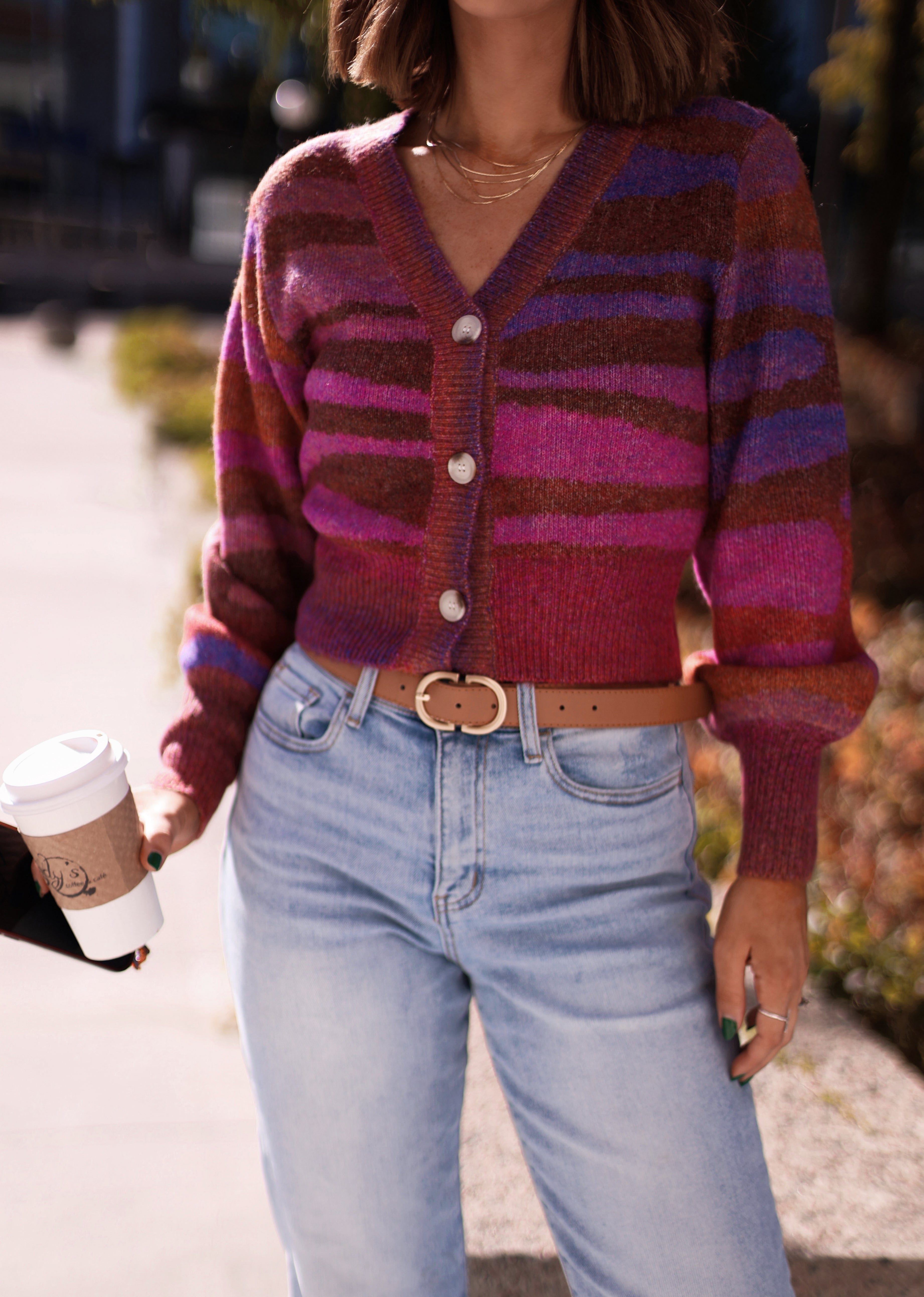 Ombre Zebra Cardigan