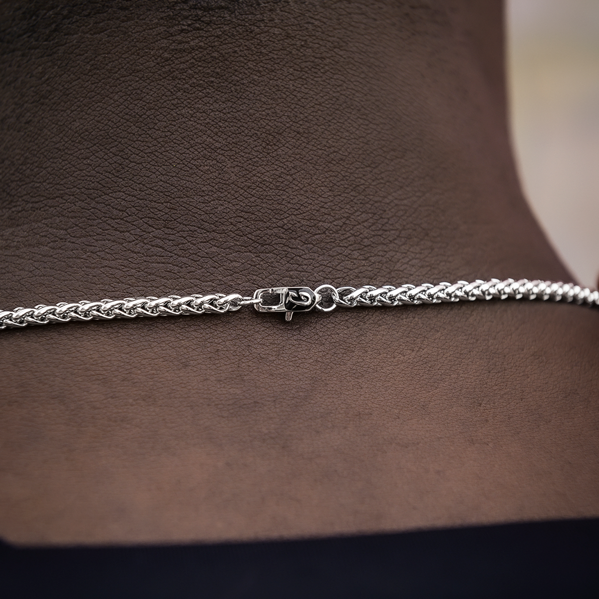 Palm Chain in White Gold- 4mm