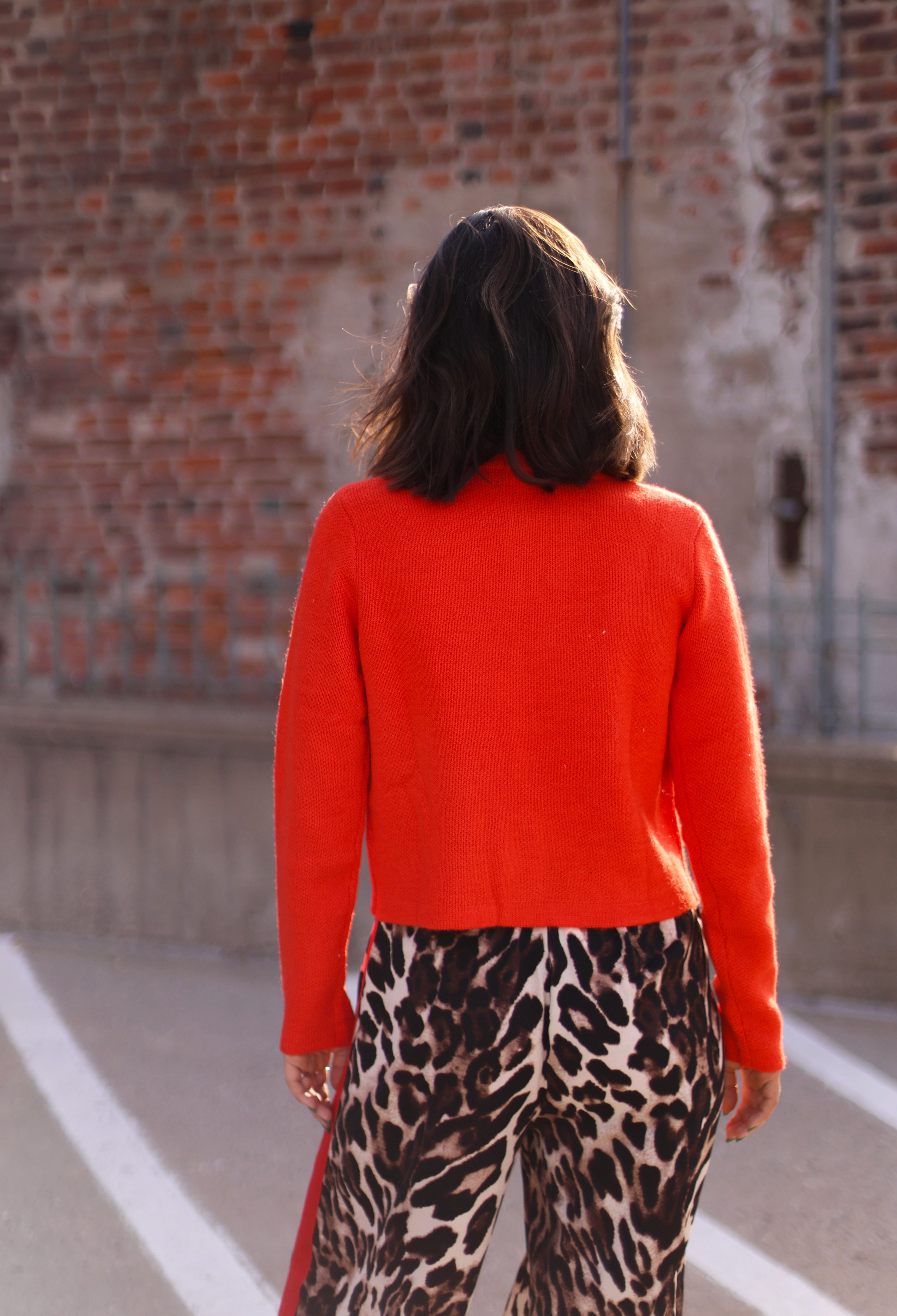 Red Buttoned Cardigan