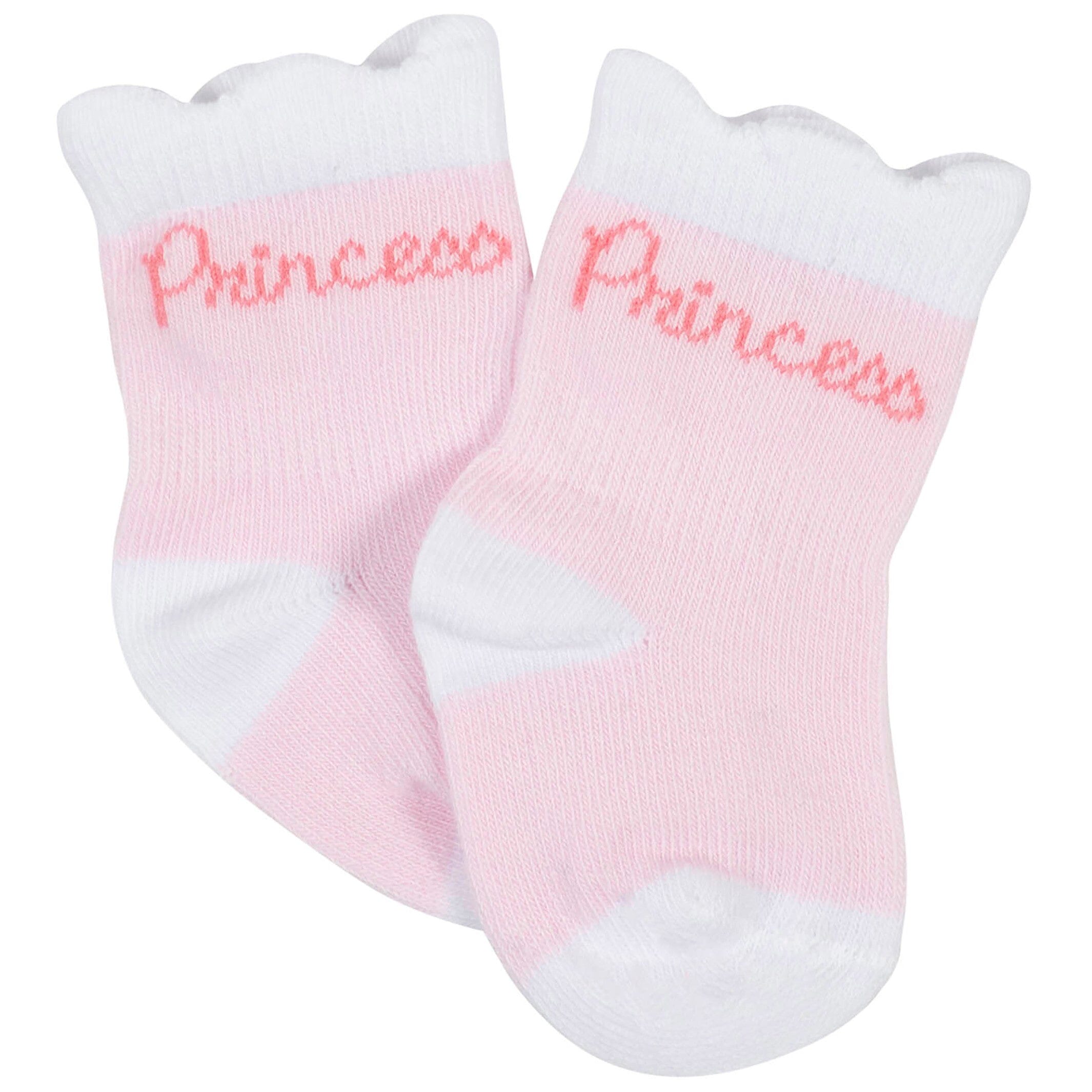 12-Pack Baby Girls Love, Floral, & Fairy Tale Wiggle-Proof Socks