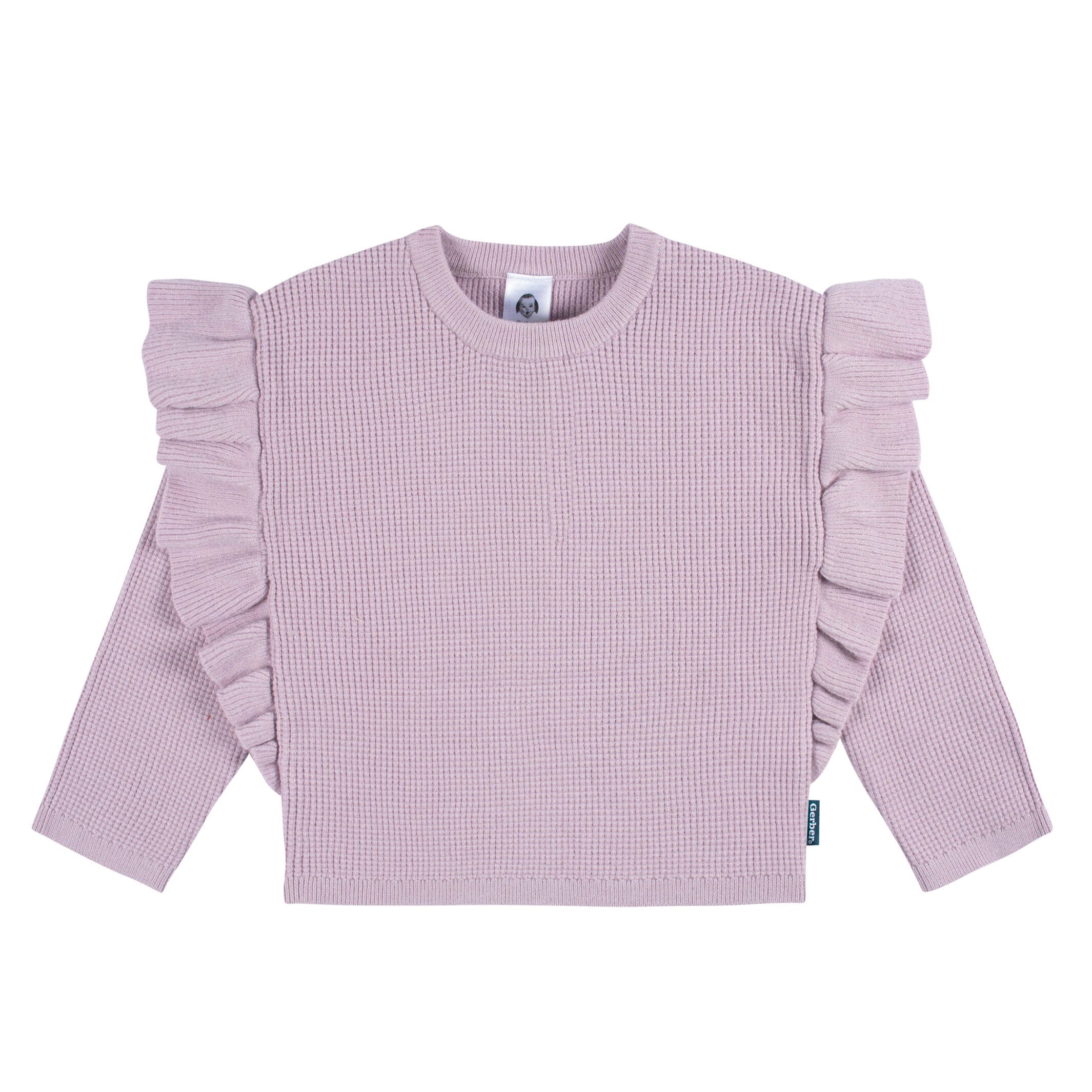 2-Piece Infant and Toddler Girls Lavender Sweater Knit Set