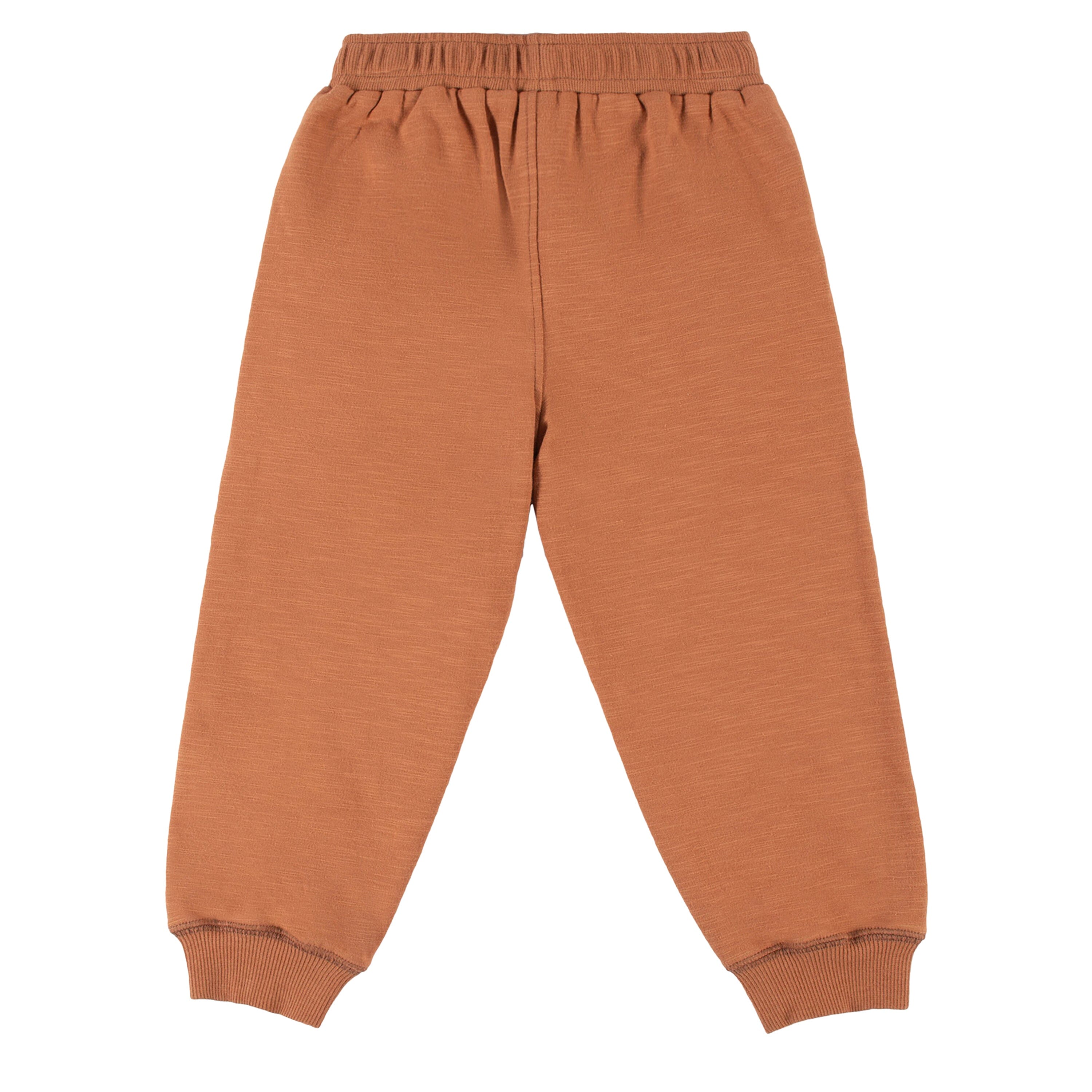 2-Pack Infant & Toddler Boys Orange & Beige Pocketed Joggers