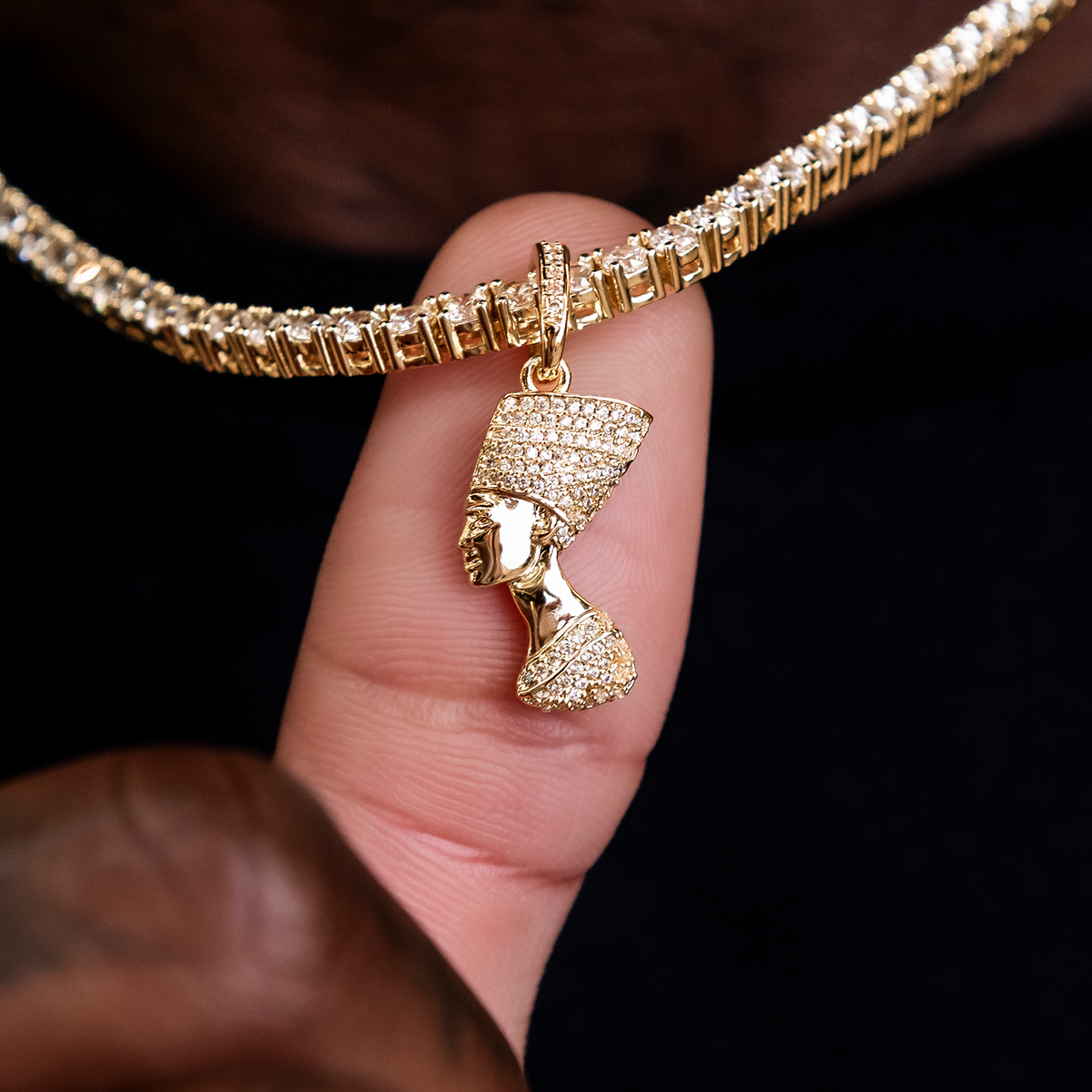 Iced Nefertiti Pendant