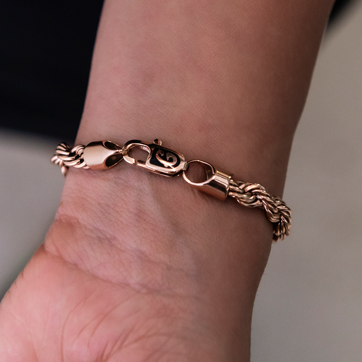 Rope Bracelet in Rose Gold- 6mm