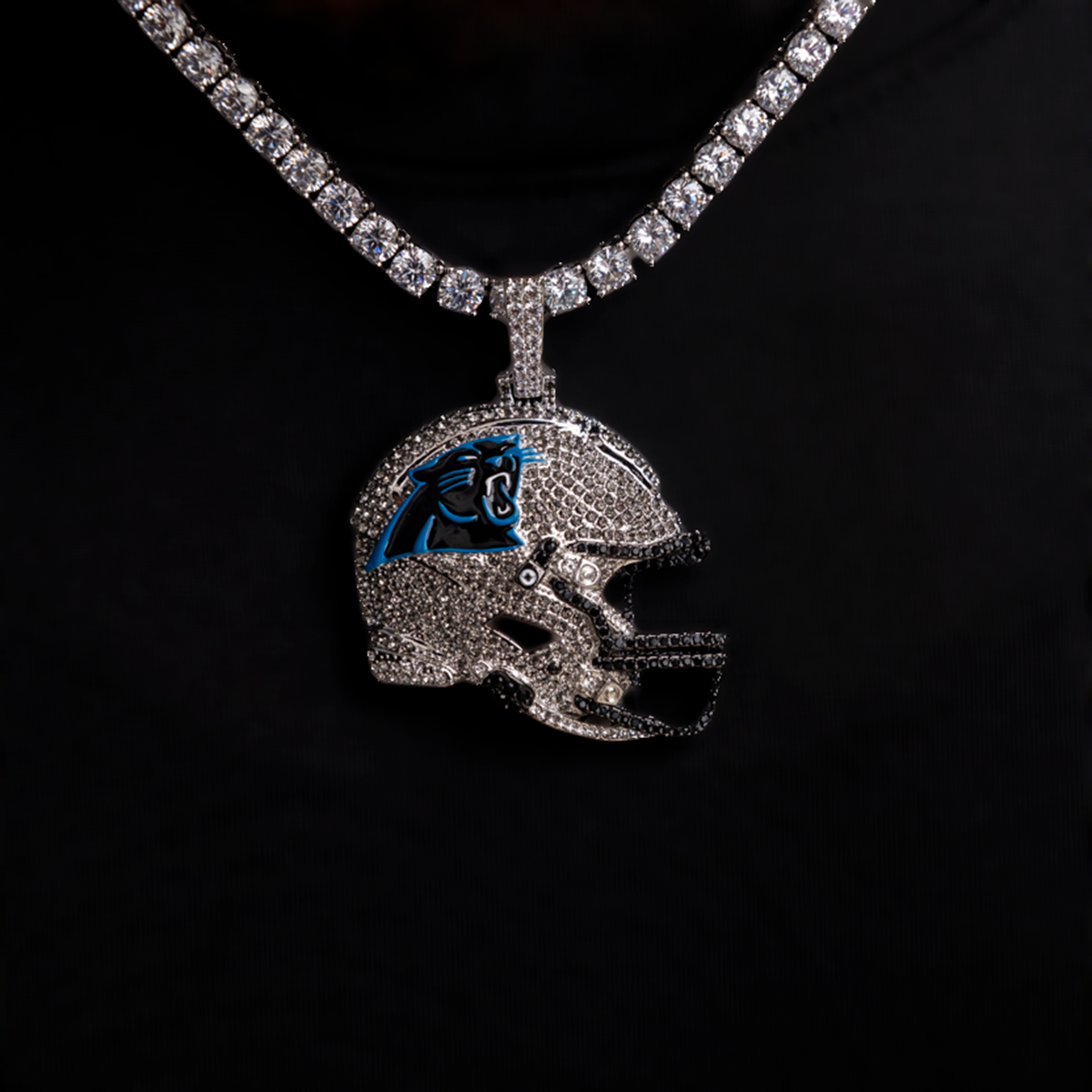 Official NFL 2025 Edition Carolina Panthers Helmet Pendant