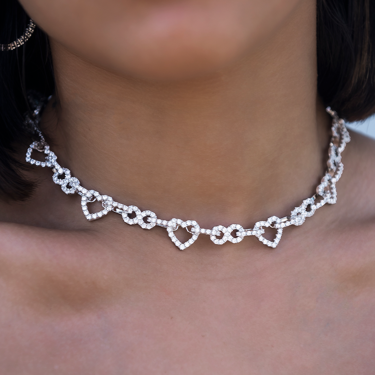 Diamond Heart Infinity Necklace