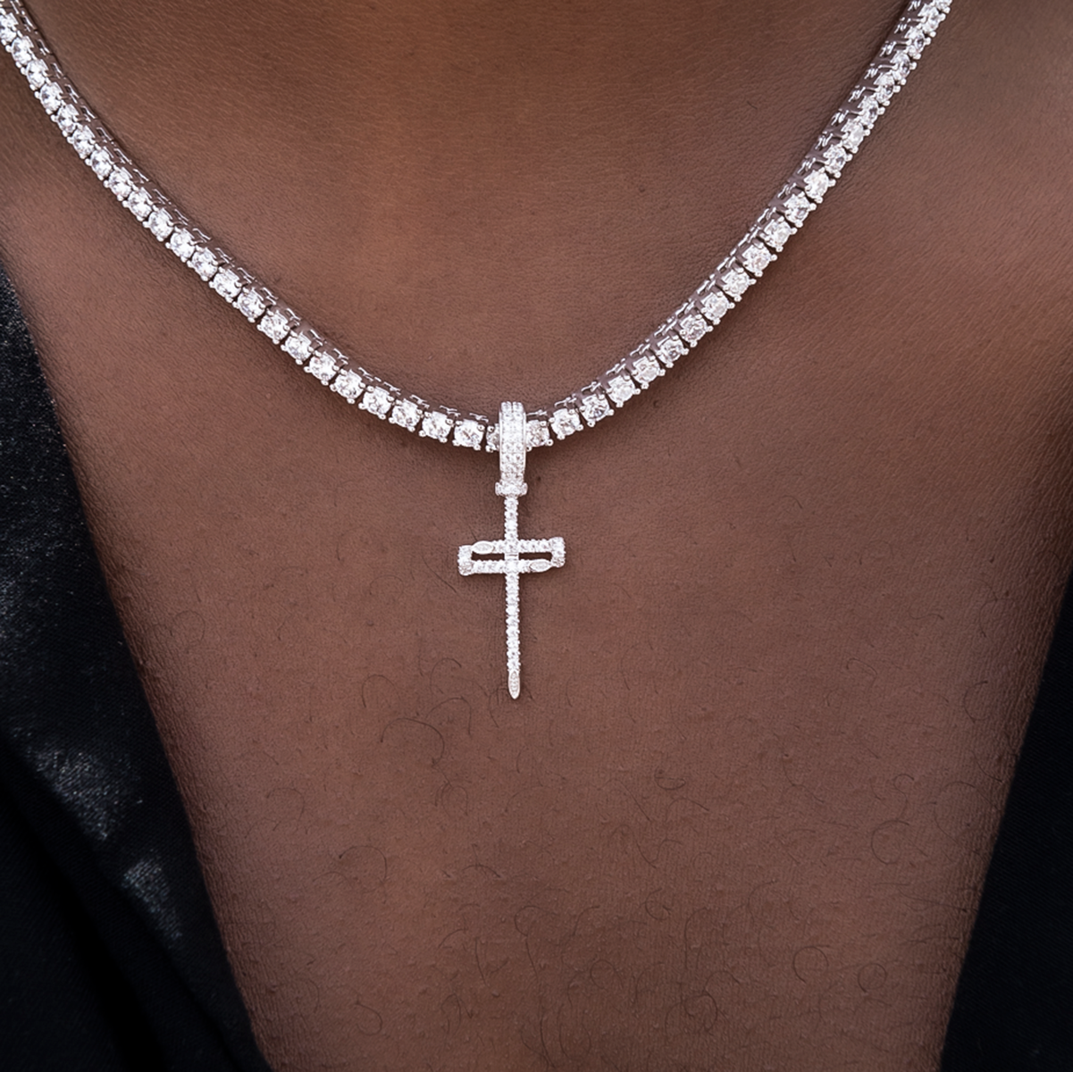 Micro Nail Cross Pendant