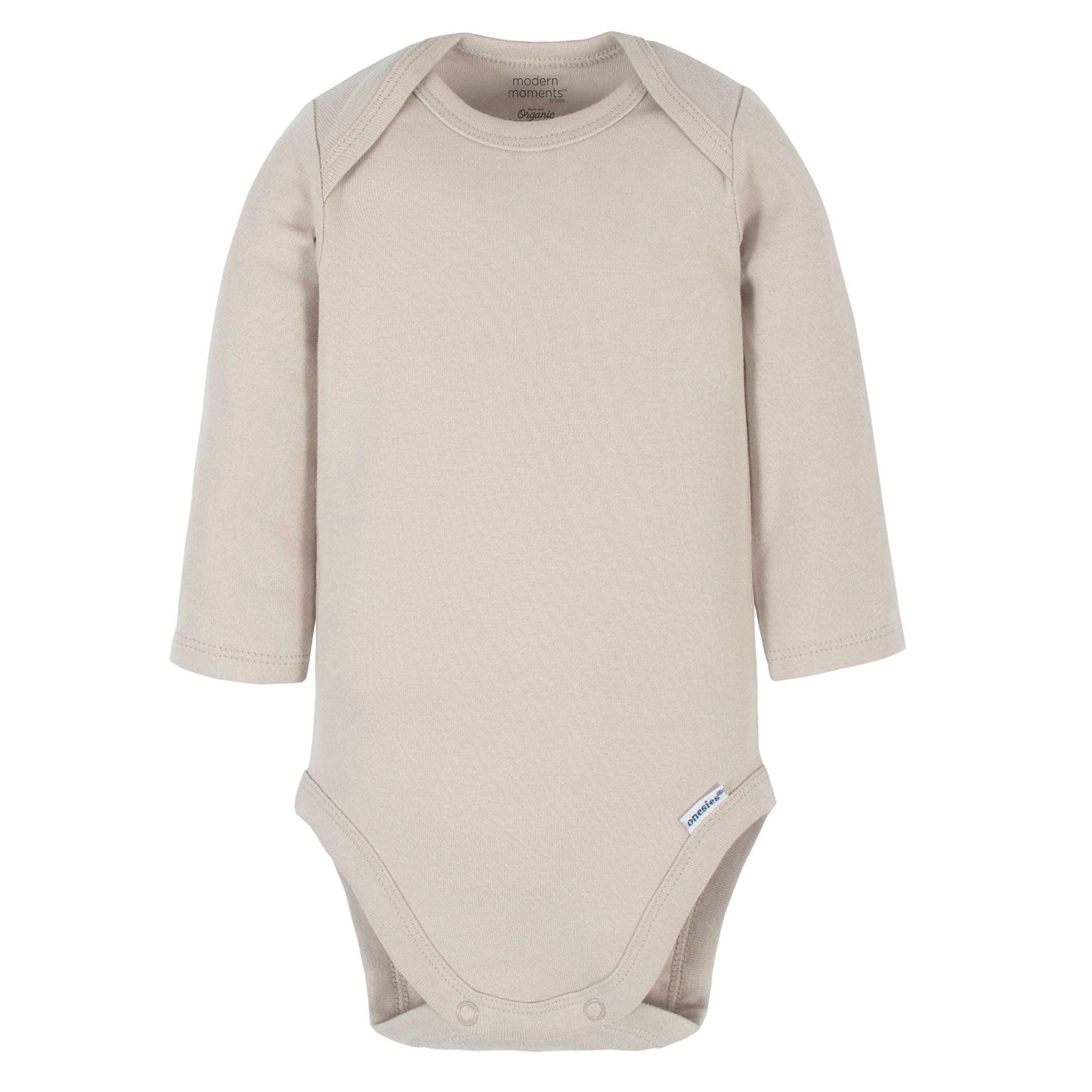 Baby Neutral Taupe Long Sleeve Onesies Bodysuit