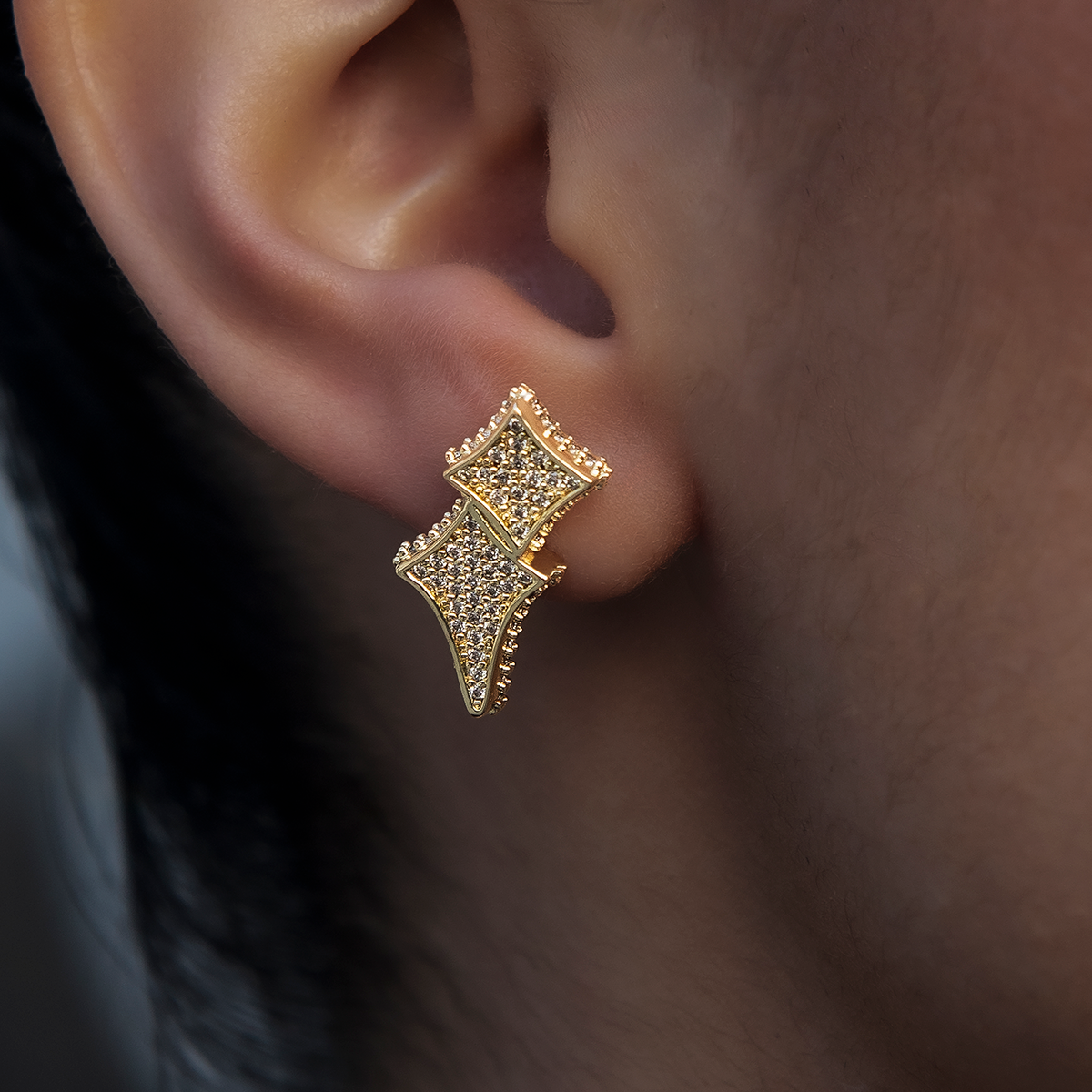 GLD Star Stud Earrings in Yellow Gold