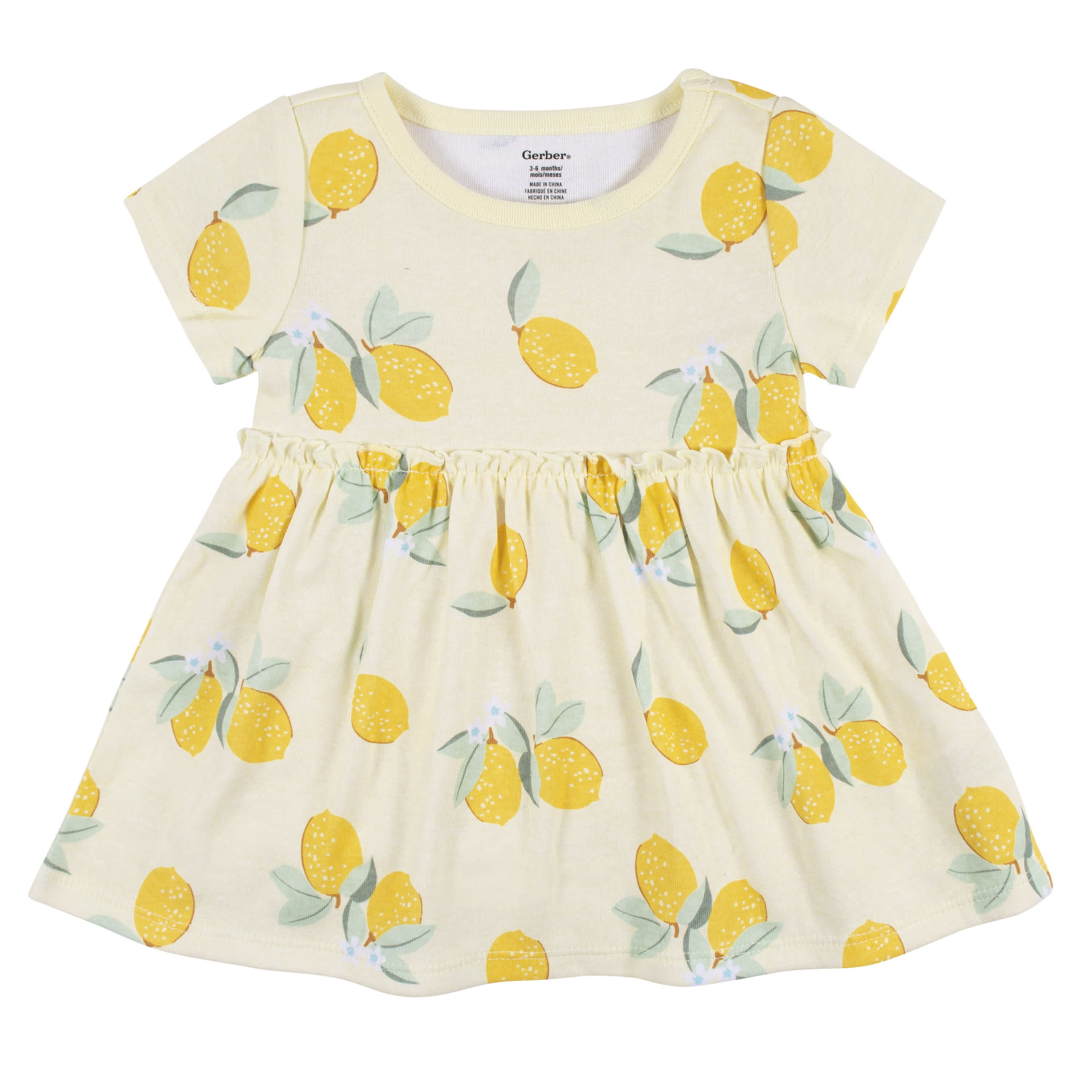 3-Piece Baby & Toddler Girls Little Lemon Dress, Diaper Cover & Headband Set