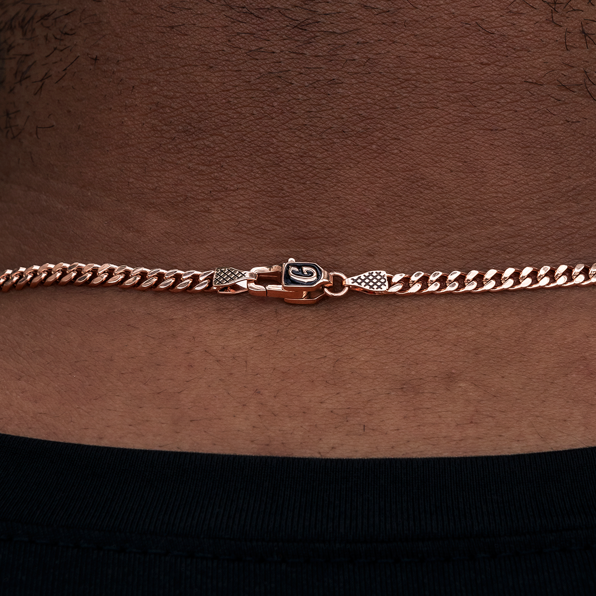 Micro Cuban Chain in Rose Gold- 3mm