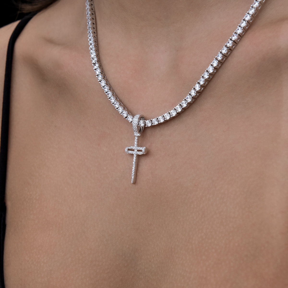 Micro Nail Cross Pendant