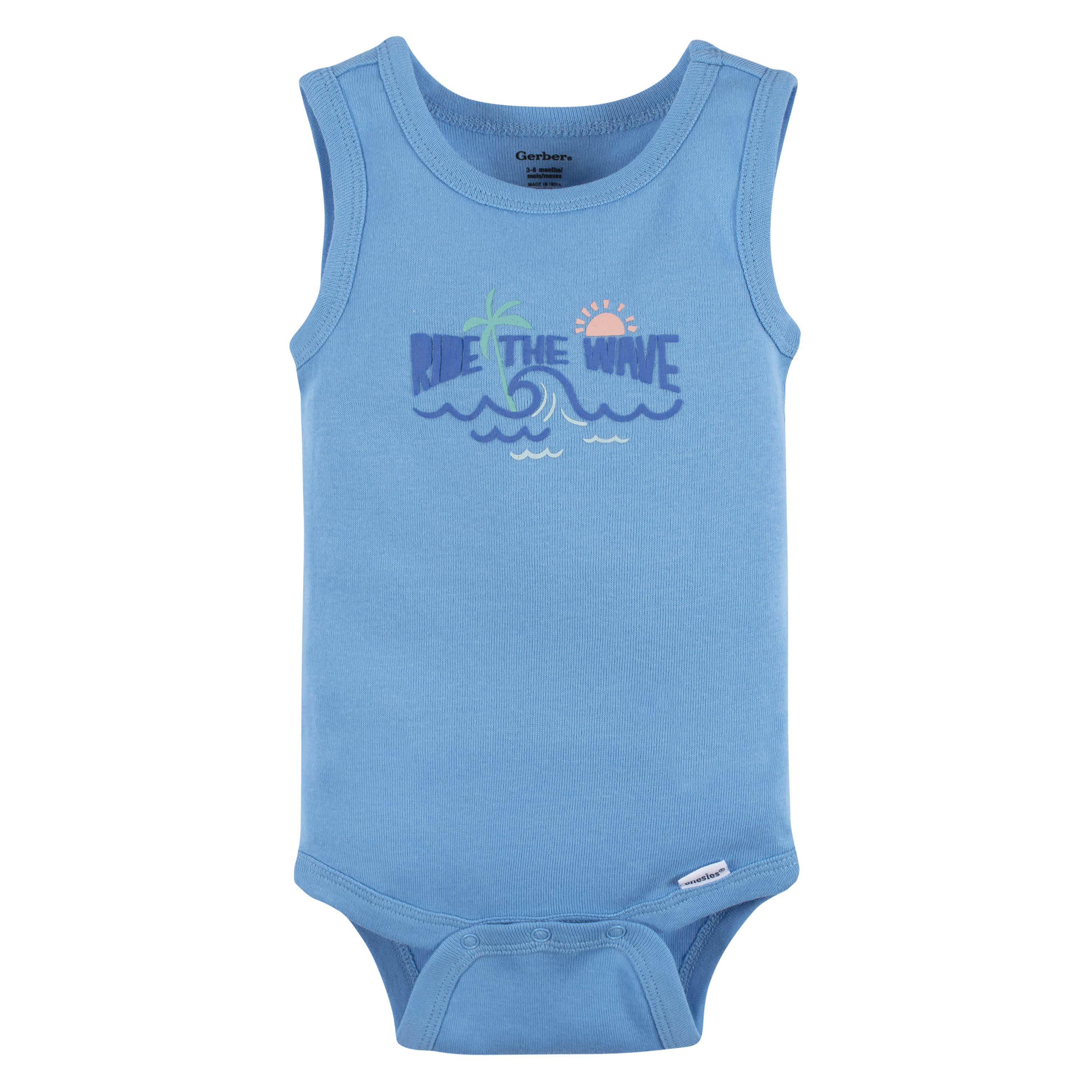 4-Pack Baby Boys Surf Beach Sleeveless Onesies Bodysuits