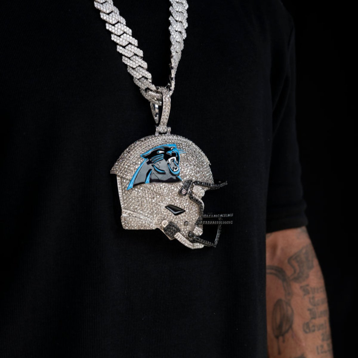 Giant Carolina Panthers Official NFL Helmet Pendant