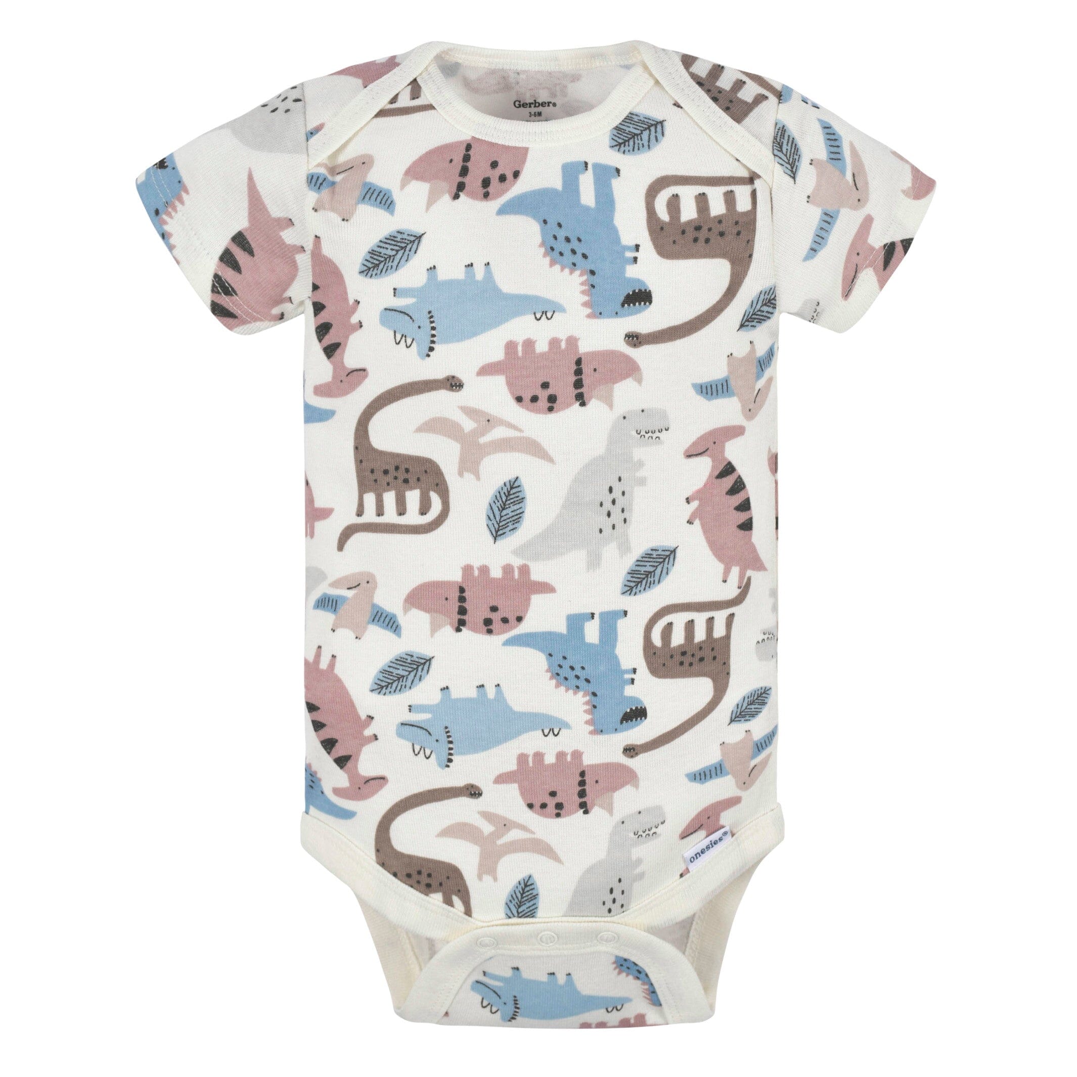 3-Pack Baby Boys Dino Short Sleeve Onesies Bodysuits